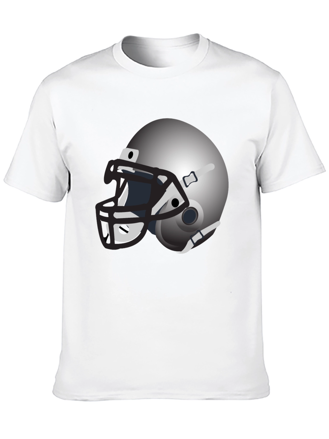 Football Helmet Graphic Black T-Shirt