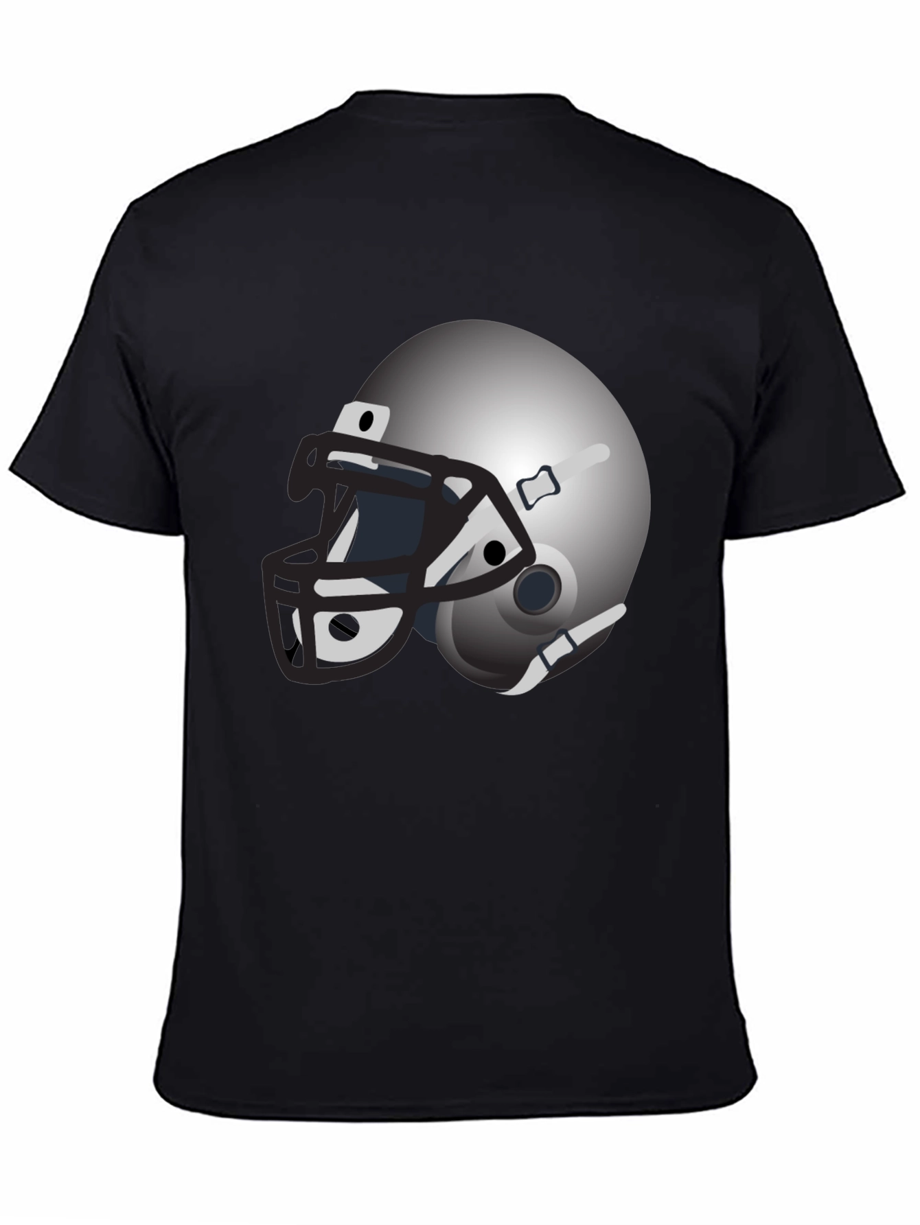 Football Helmet Graphic Black T-Shirt