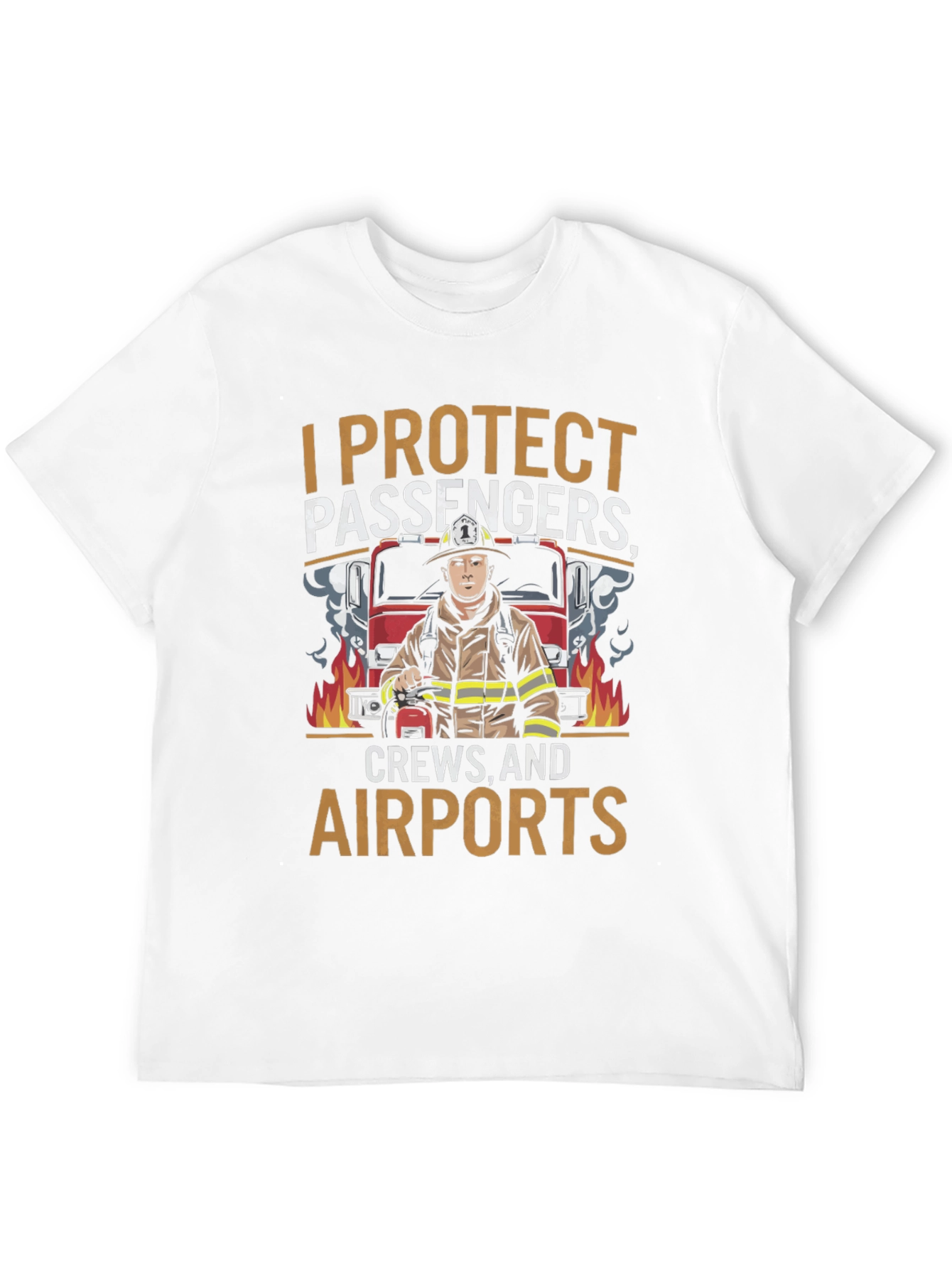 Firefighter Airport Crew Protection Graphic T-Shirt
