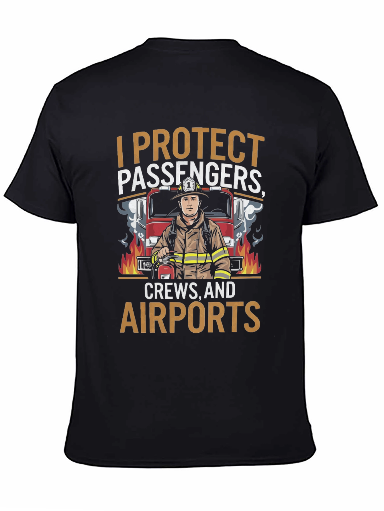 Firefighter Airport Crew Protection Graphic T-Shirt
