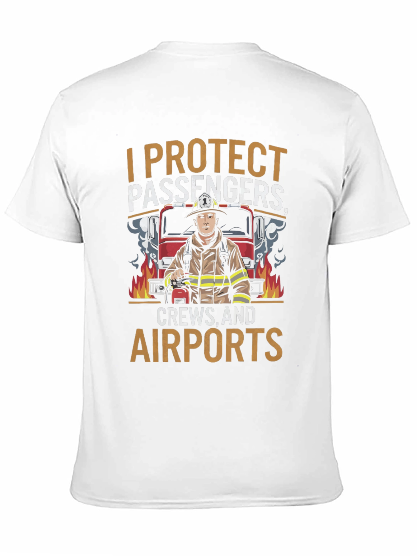 Firefighter Airport Crew Protection Graphic T-Shirt