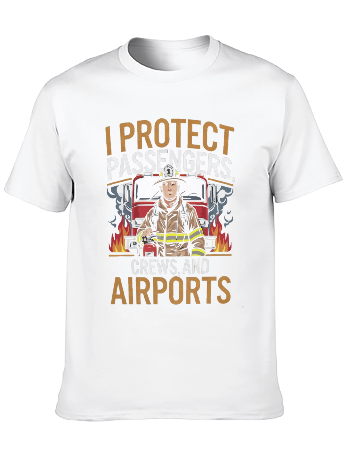 Firefighter Airport Crew Protection Graphic T-Shirt
