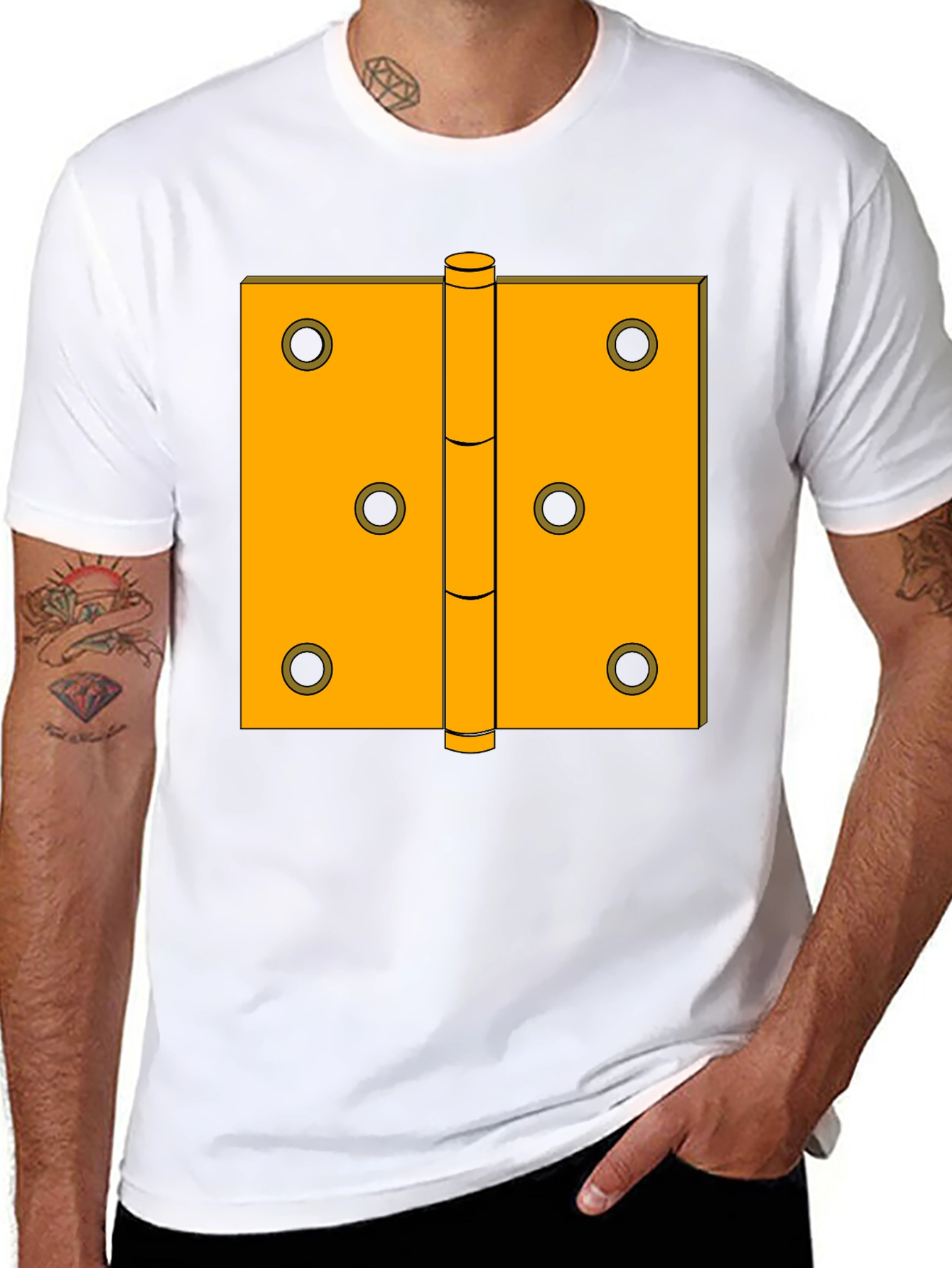 Hinge Graphic Tee - Novelty Construction T-Shirt