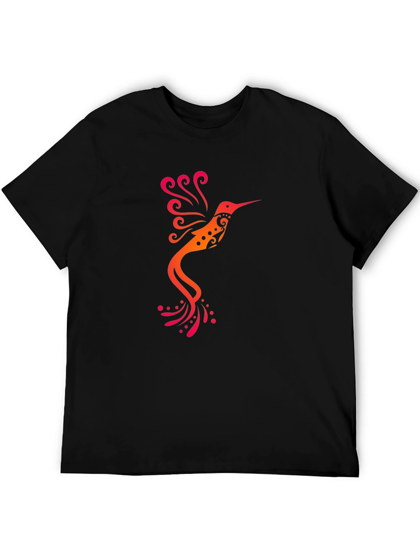 Hummingbird Tribal Art T-Shirt - Black