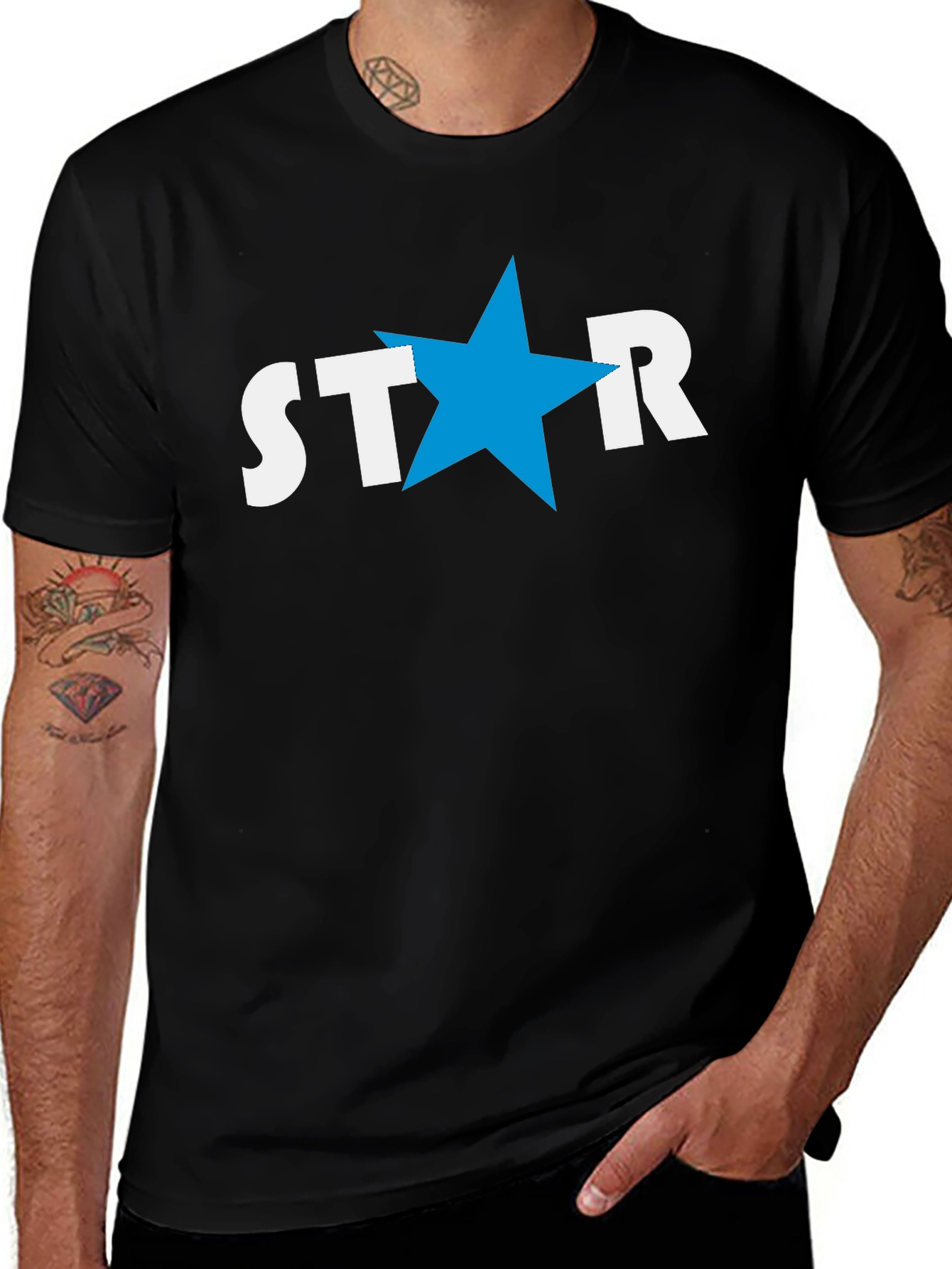 Star Graphic Print T-Shirt - Stylish Casual Tee