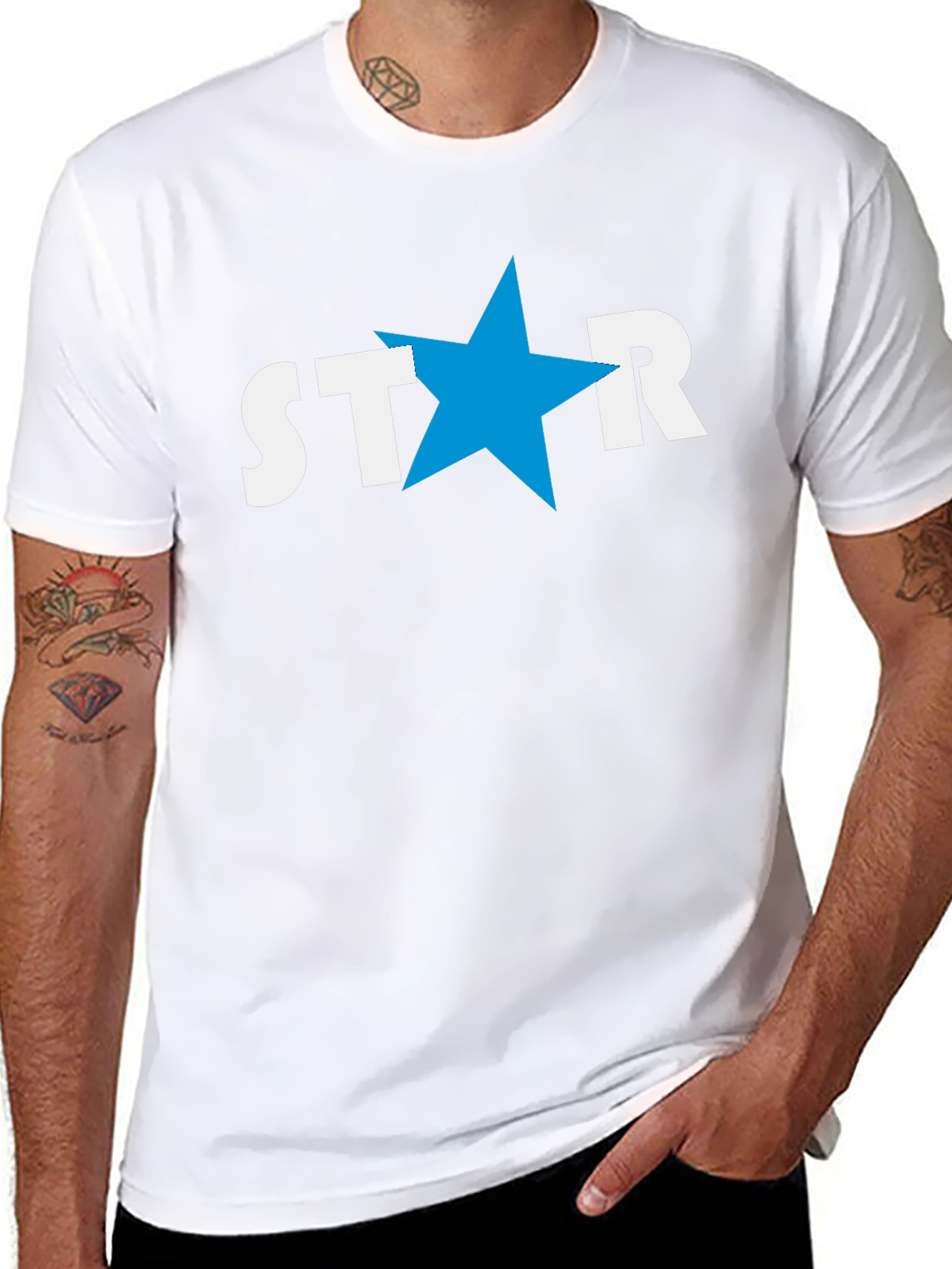 Star Graphic Print T-Shirt - Stylish Casual Tee