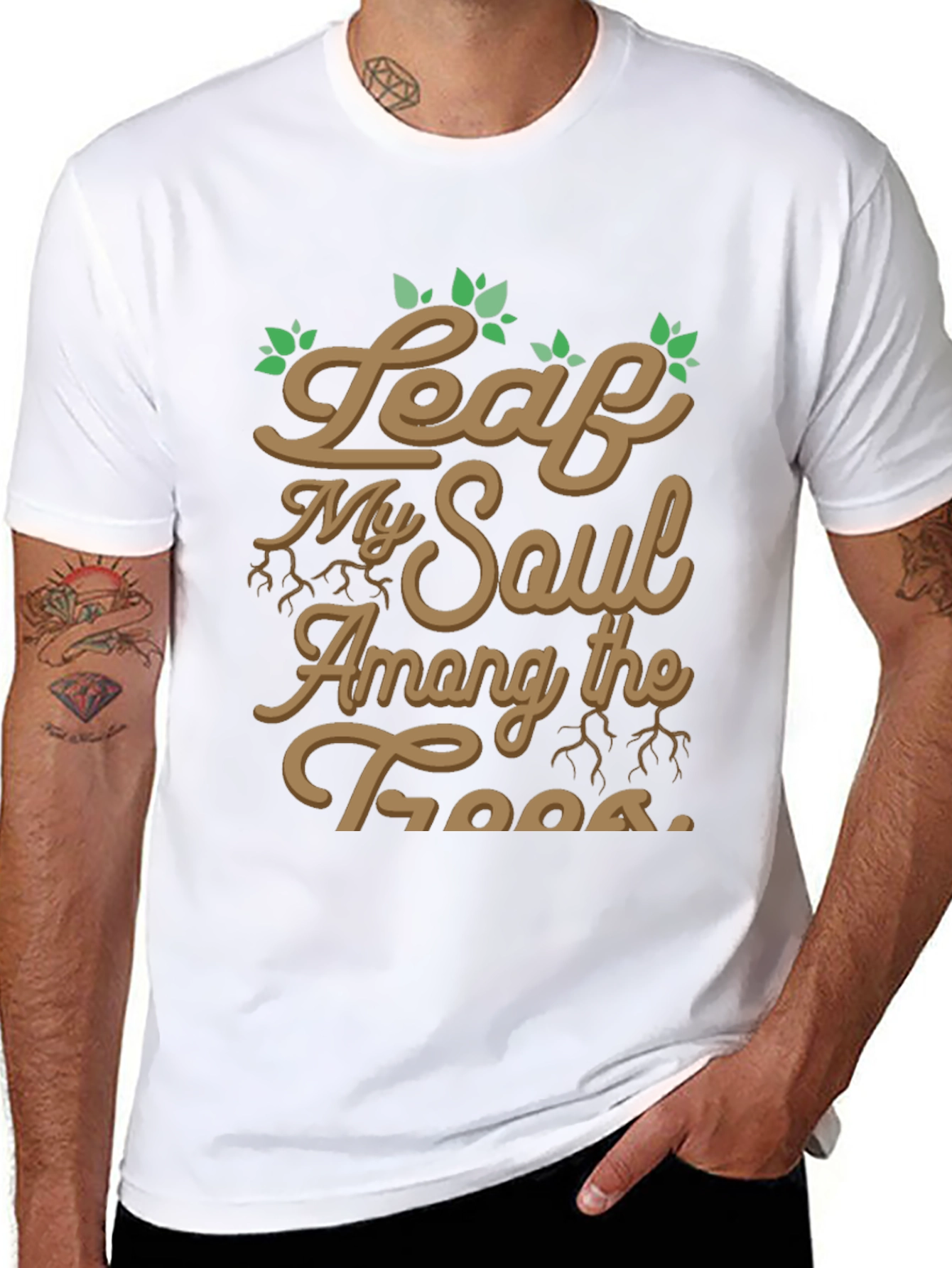 Leaf My Soul Among Trees Graphic T-Shirt