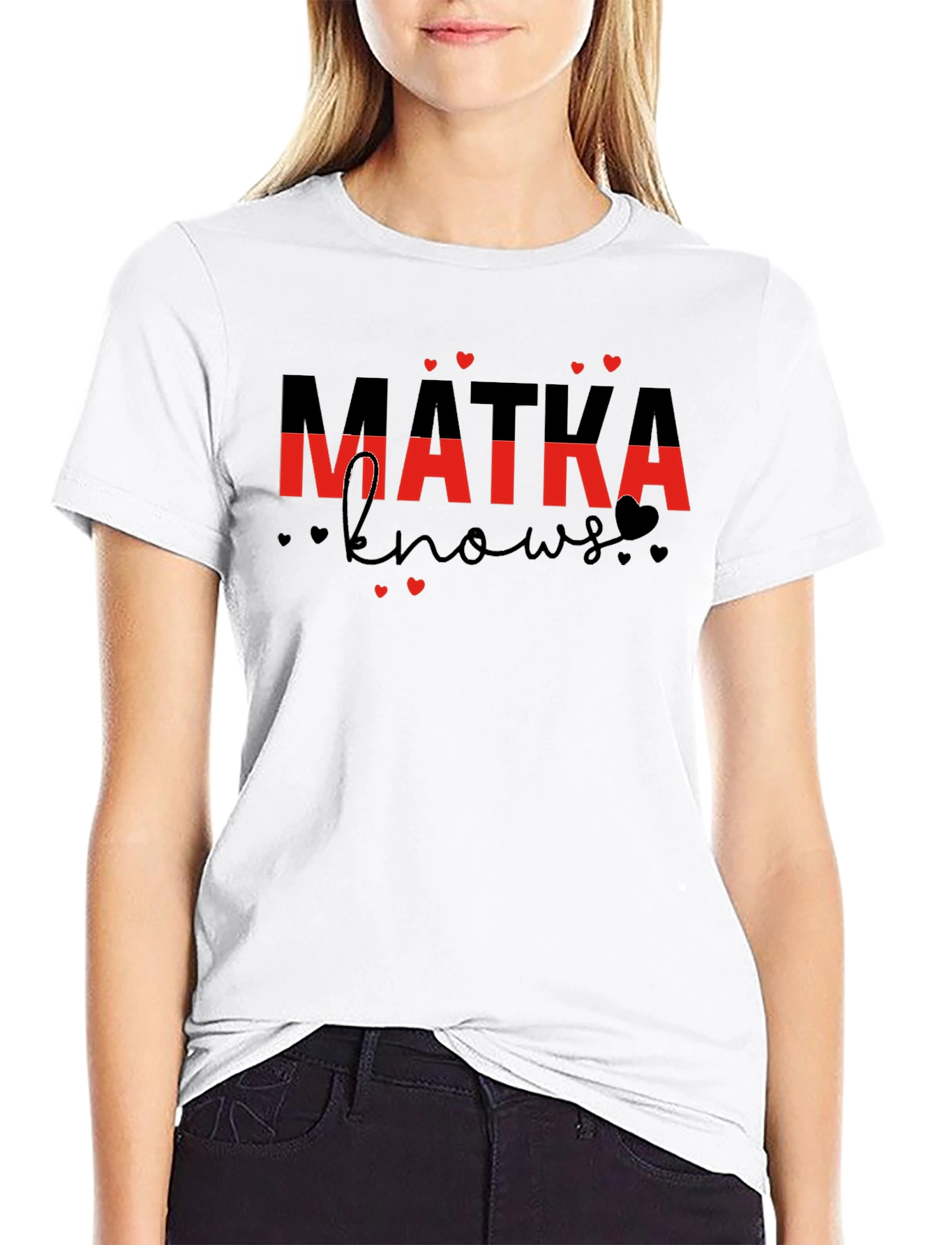 Mama Knows Black Cotton Graphic Tee