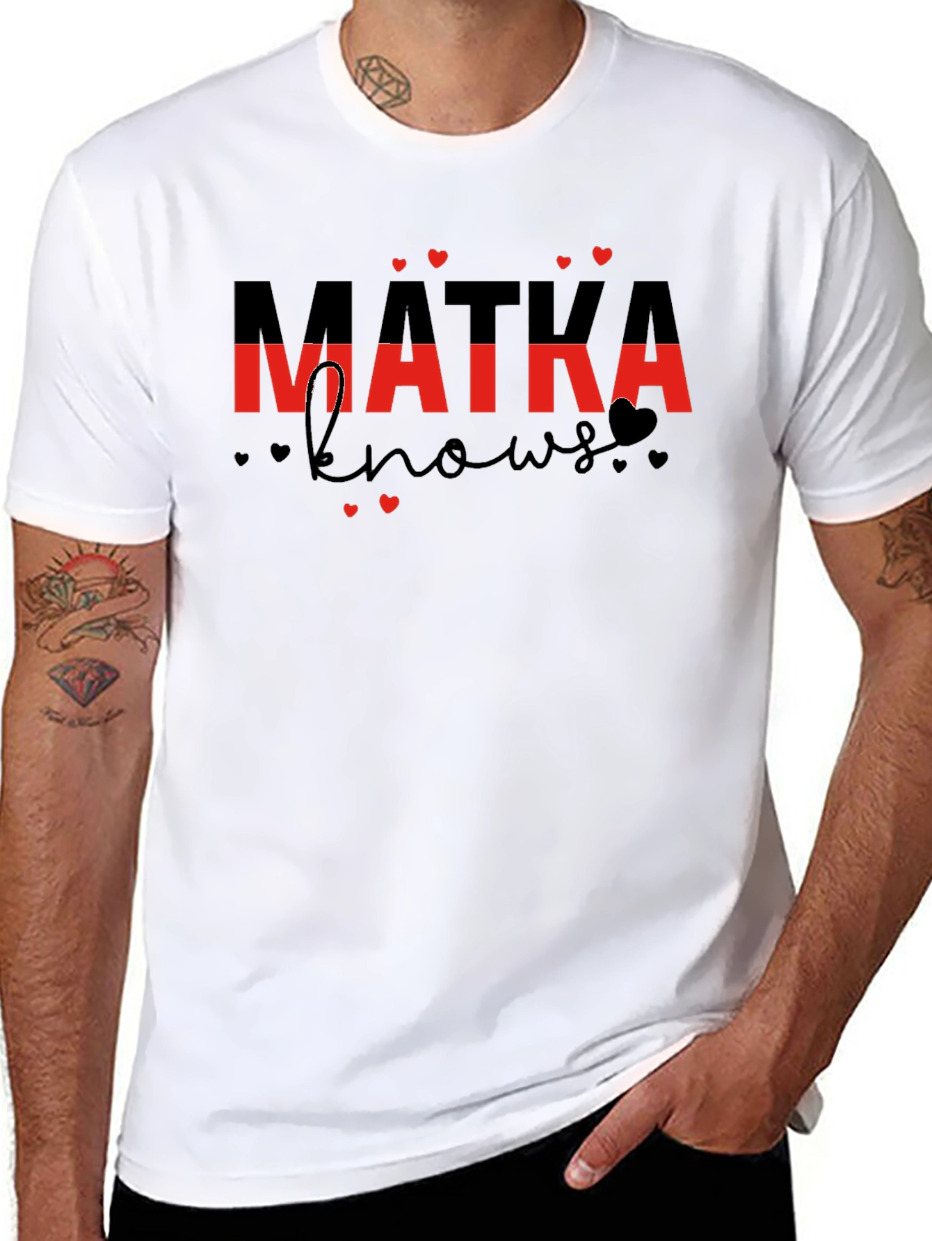 Mama Knows Black Cotton Graphic Tee
