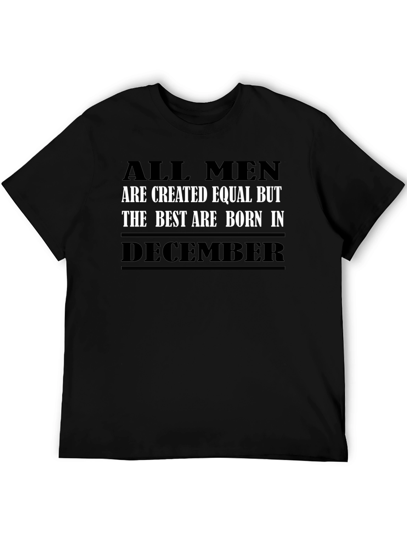 Best Are Born In December Mens Black T-Shirt