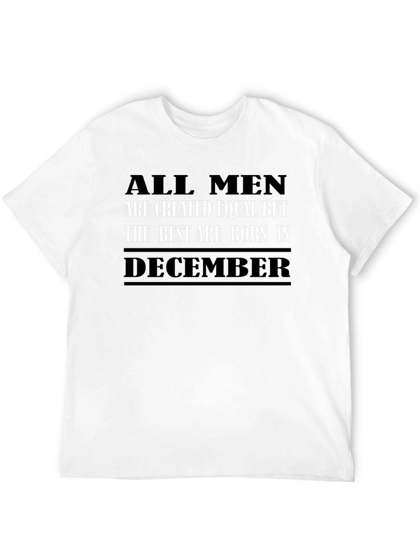 Best Are Born In December Mens Black T-Shirt