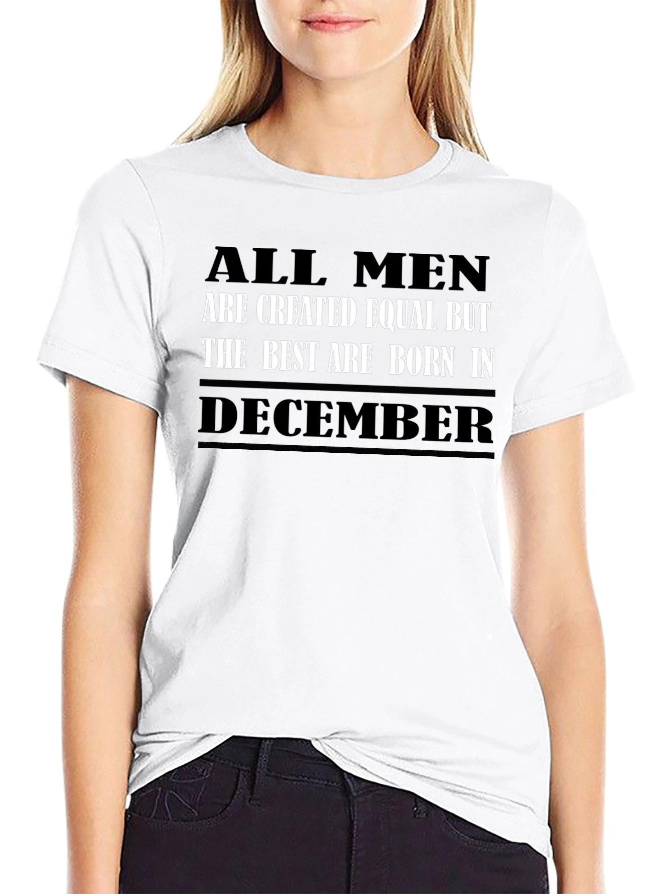 Best Are Born In December Mens Black T-Shirt