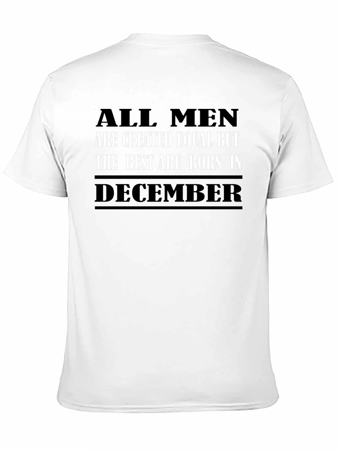 Best Are Born In December Mens Black T-Shirt