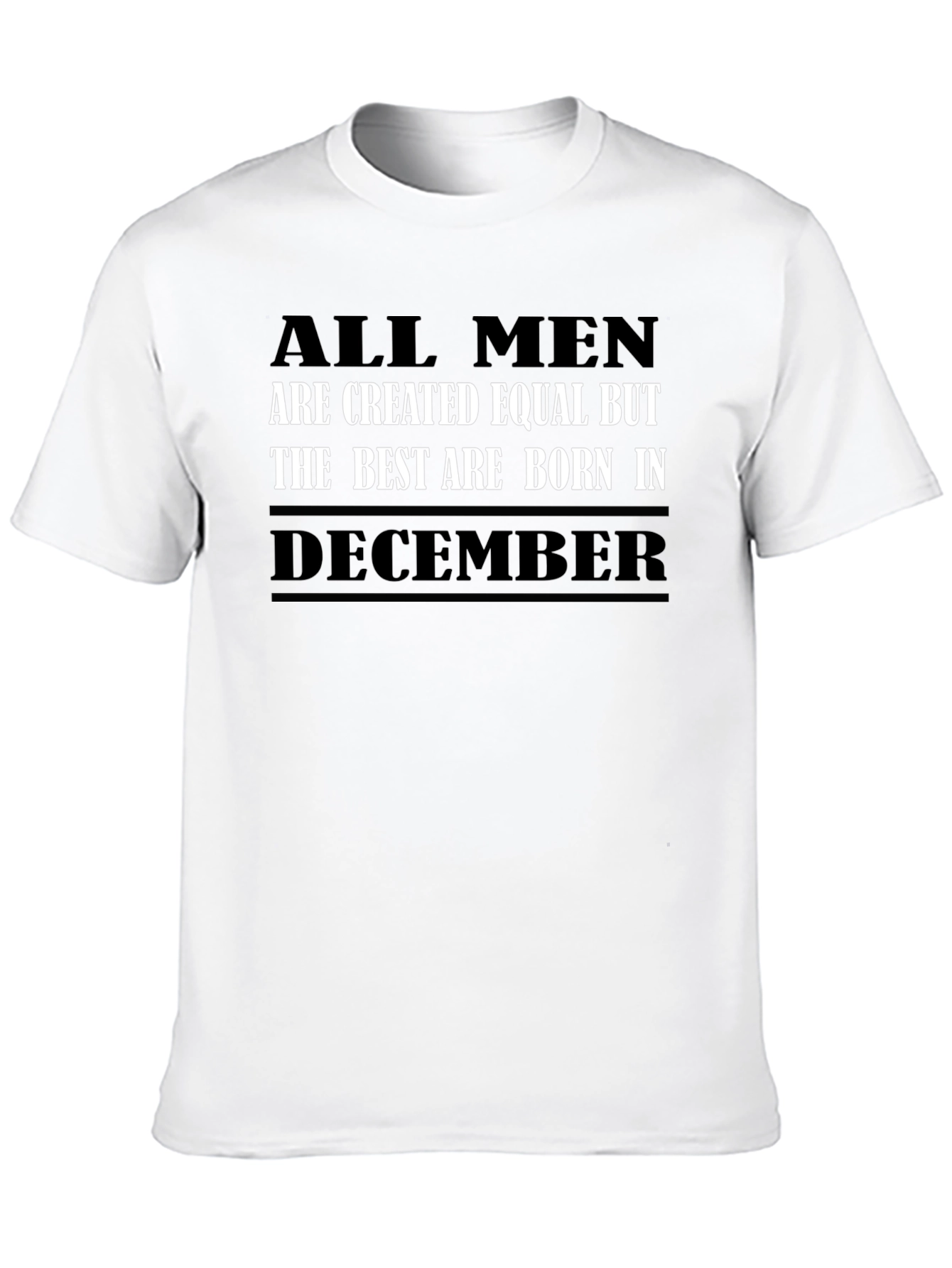 Best Are Born In December Mens Black T-Shirt