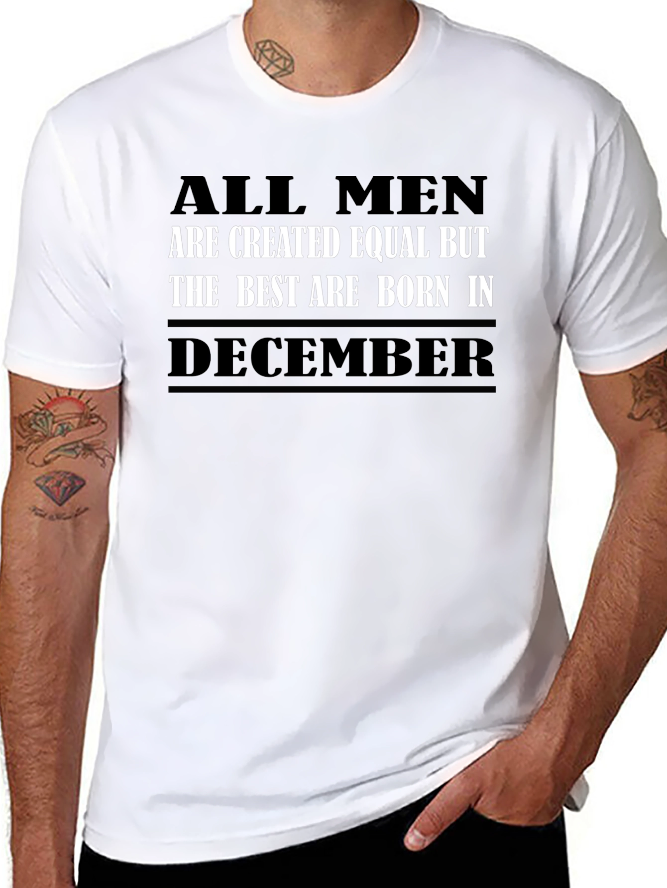 Best Are Born In December Mens Black T-Shirt