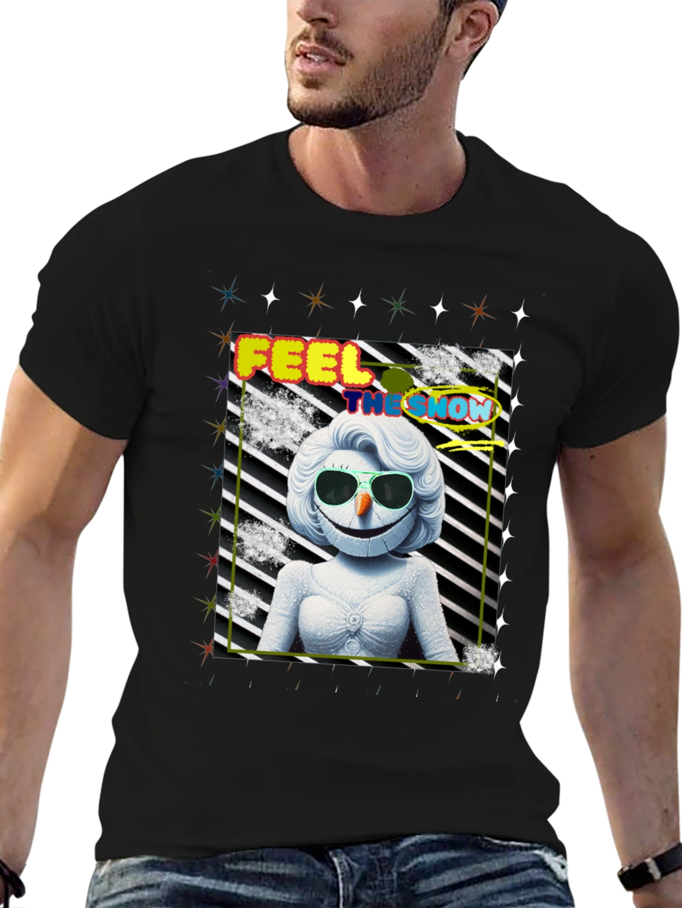 Feel the Snow Funky Graphic Tee