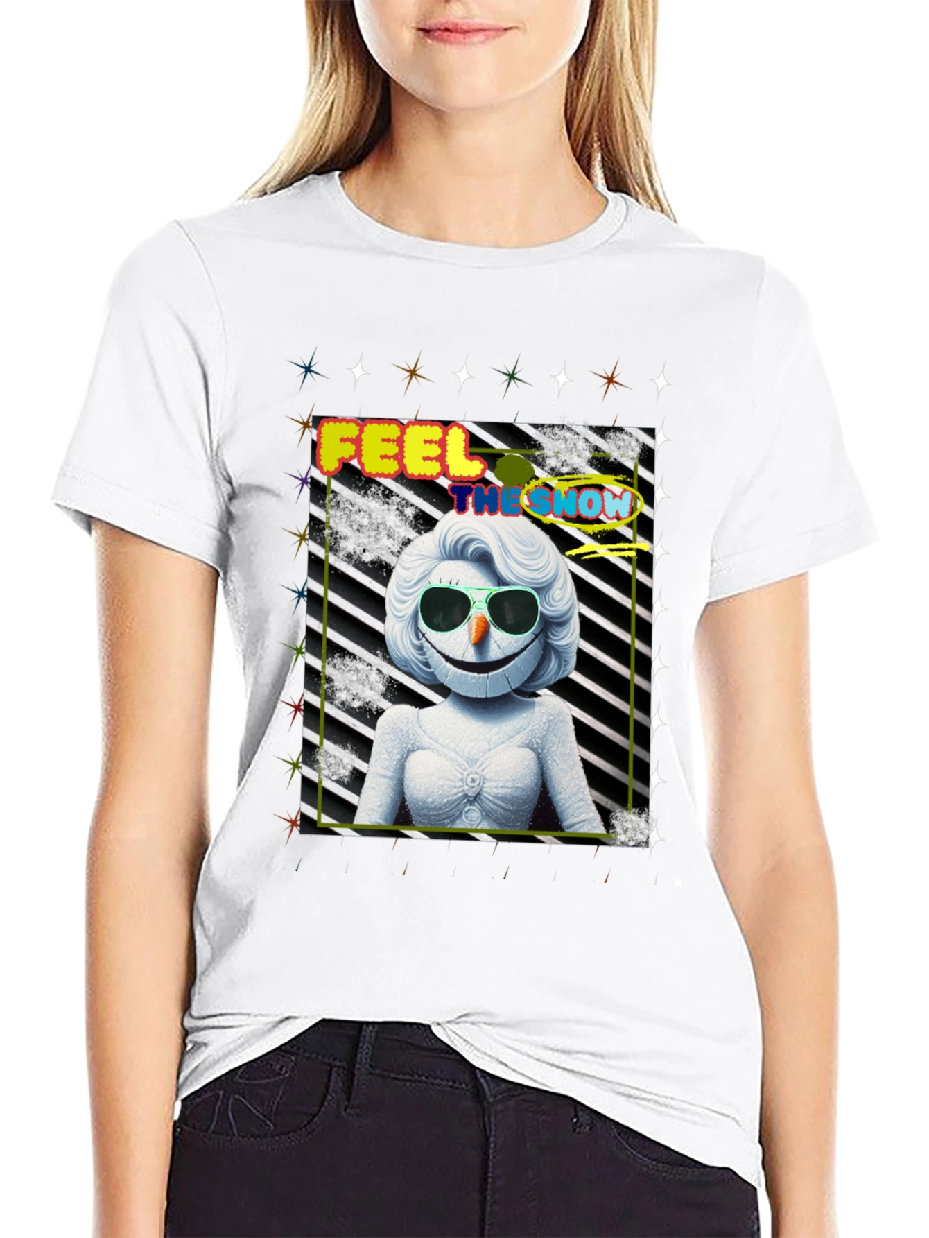 Feel the Snow Funky Graphic Tee