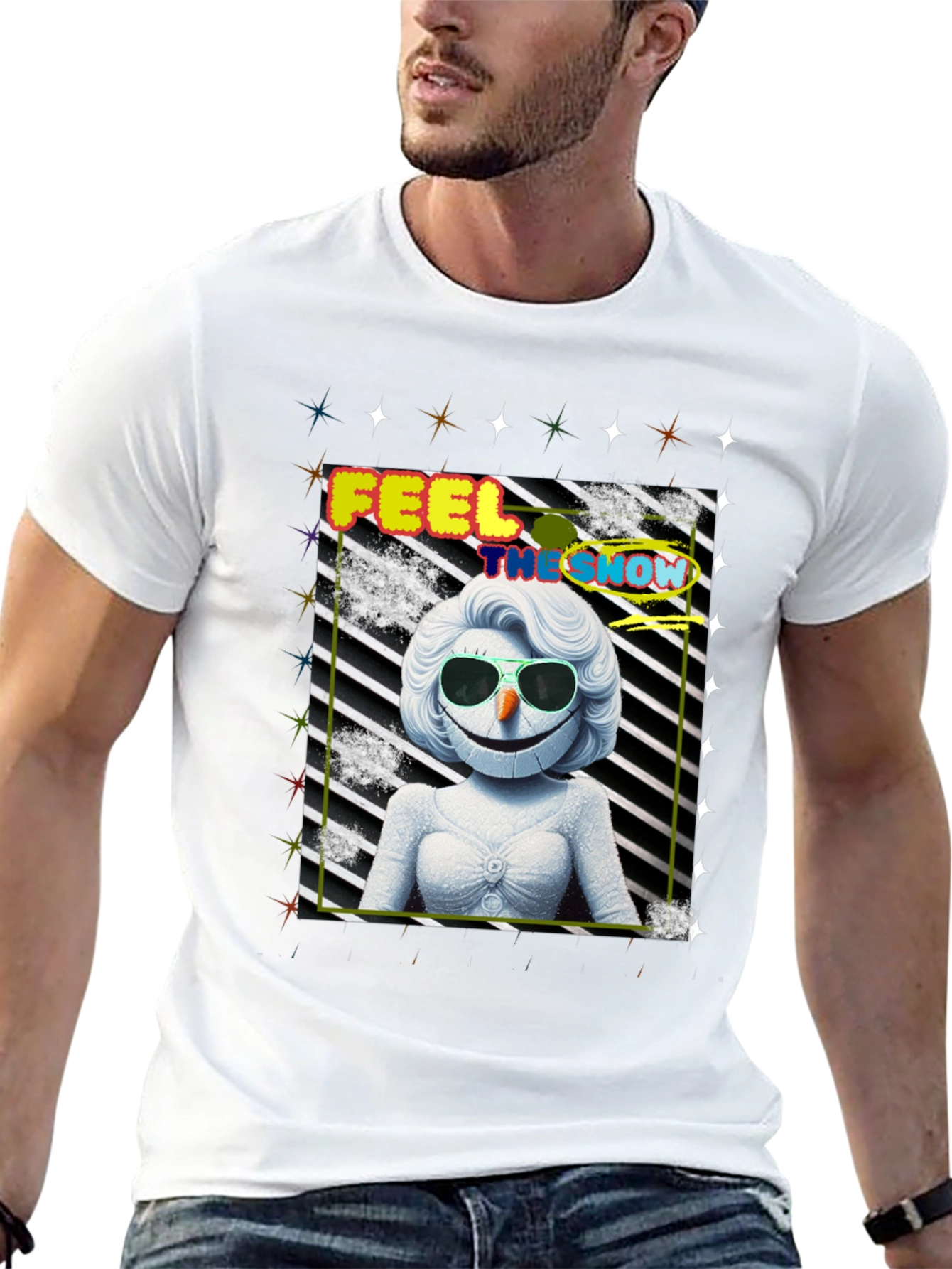 Feel the Snow Funky Graphic Tee