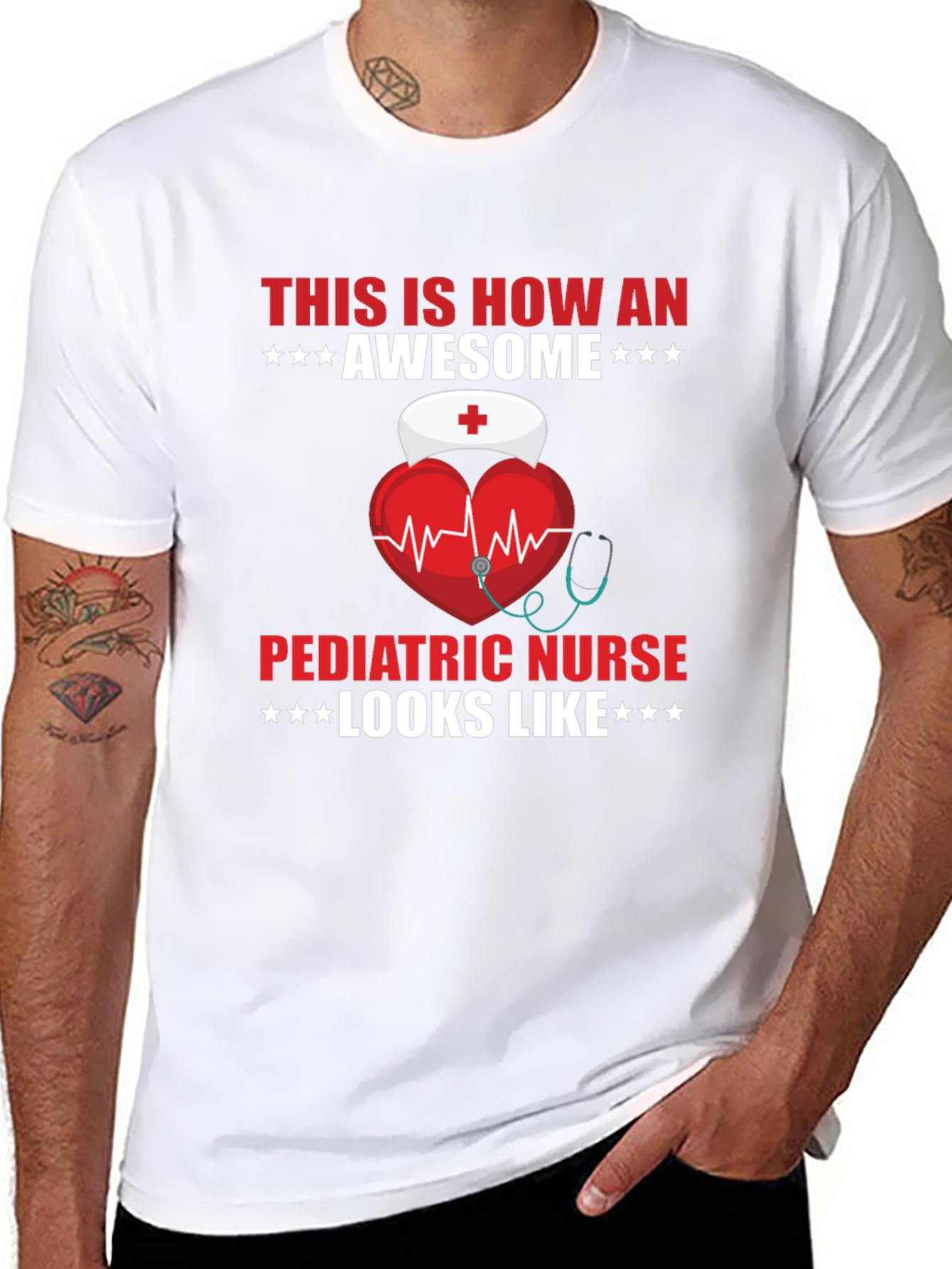 Awesome Pediatric Nurse T-Shirt - Gift Idea