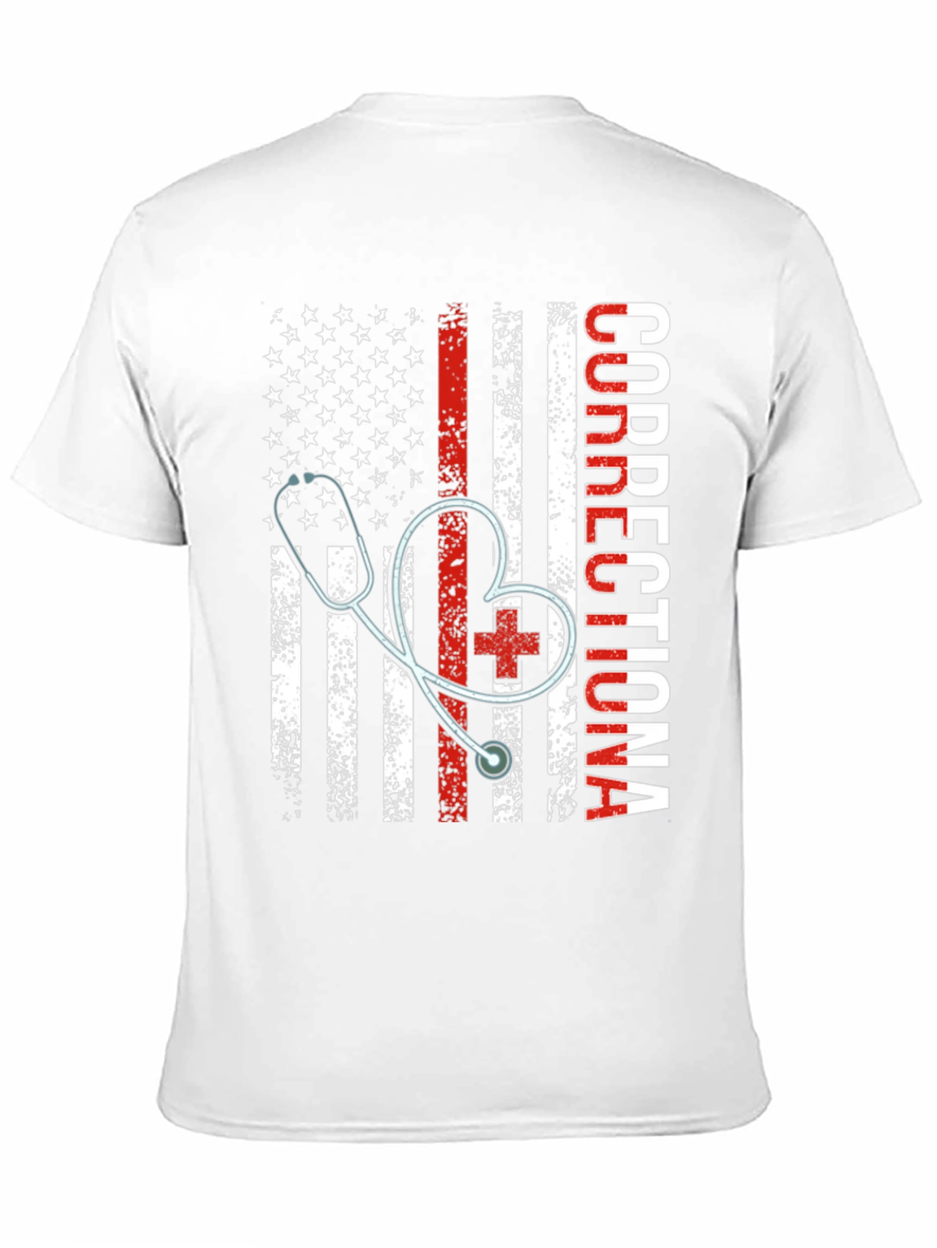 Corrections Nurse American Flag Graphic Tee