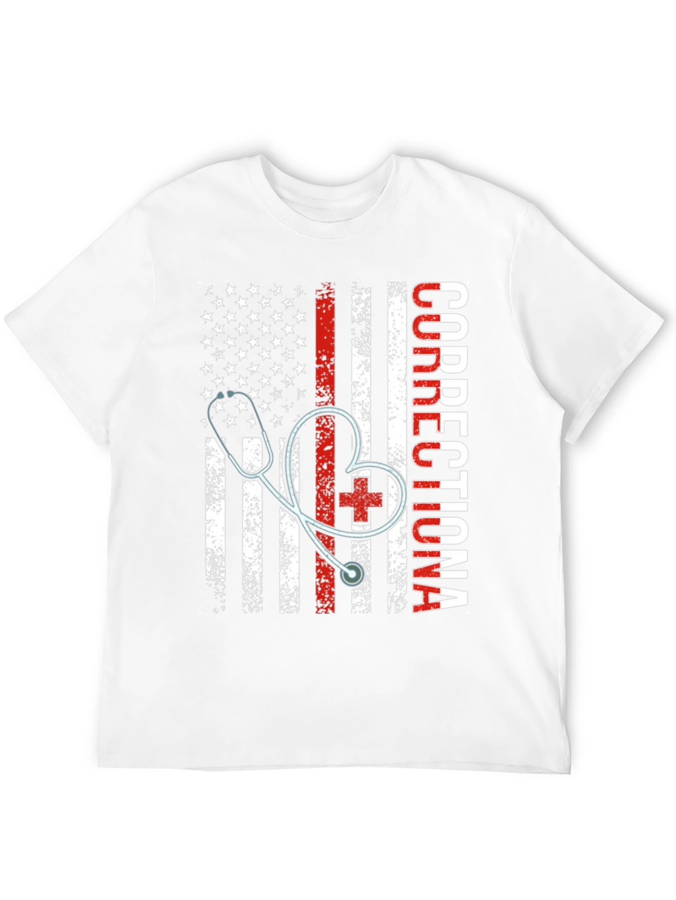 Corrections Nurse American Flag Graphic Tee