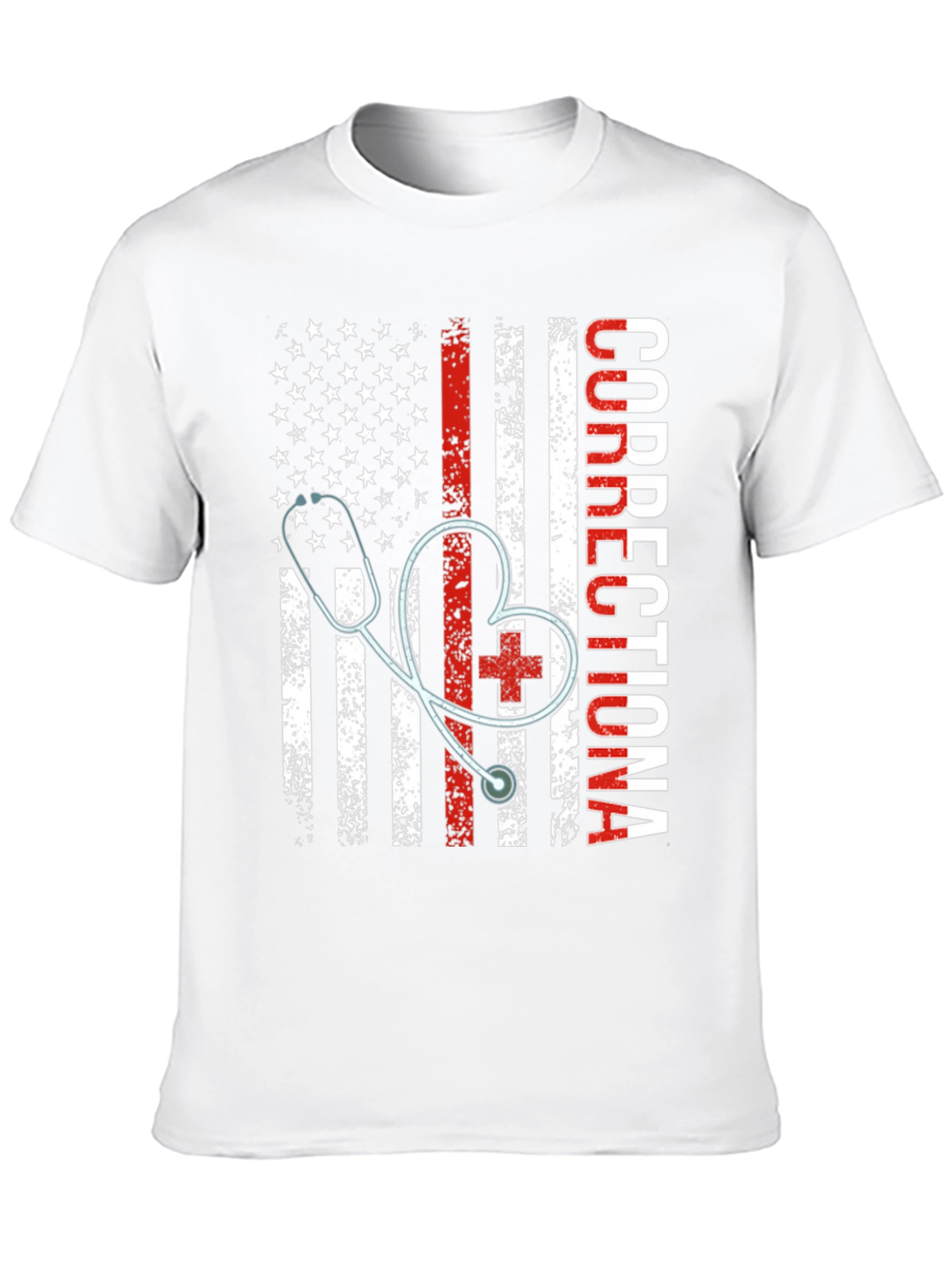 Corrections Nurse American Flag Graphic Tee