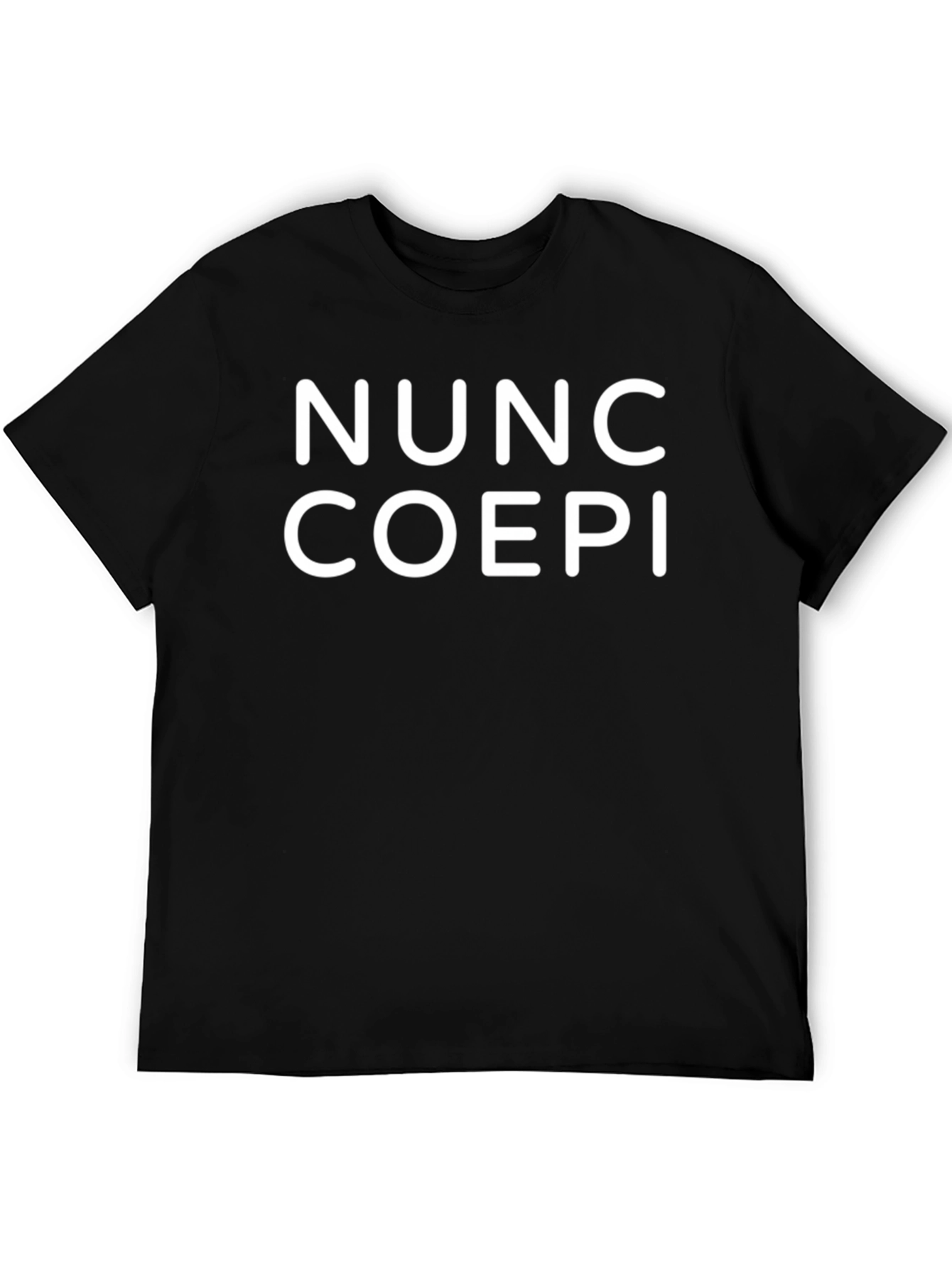 Nunc Coepi T-Shirt - Black Crew Neck Tee