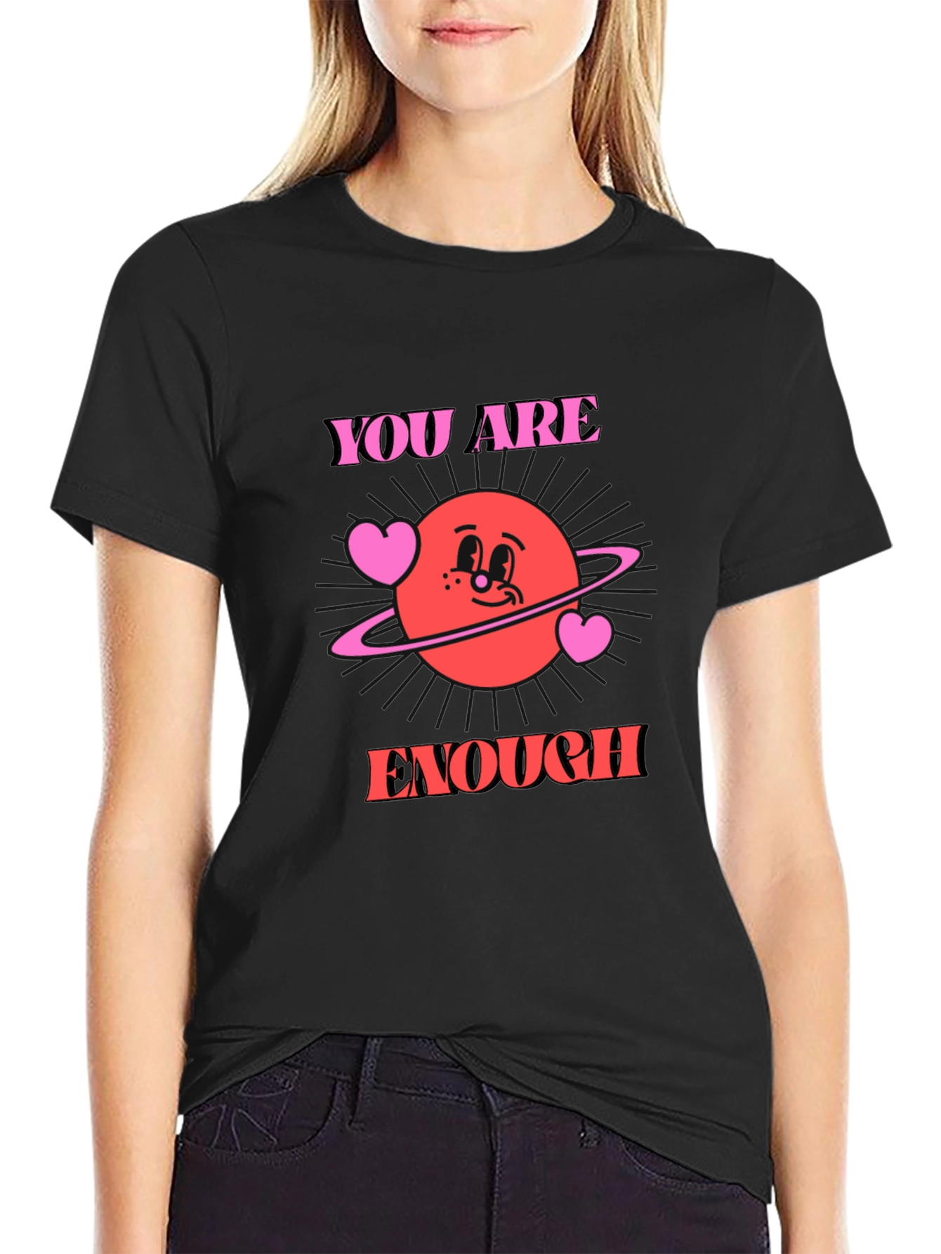 You Are Enough Graphic Tee - Trendy Comfort