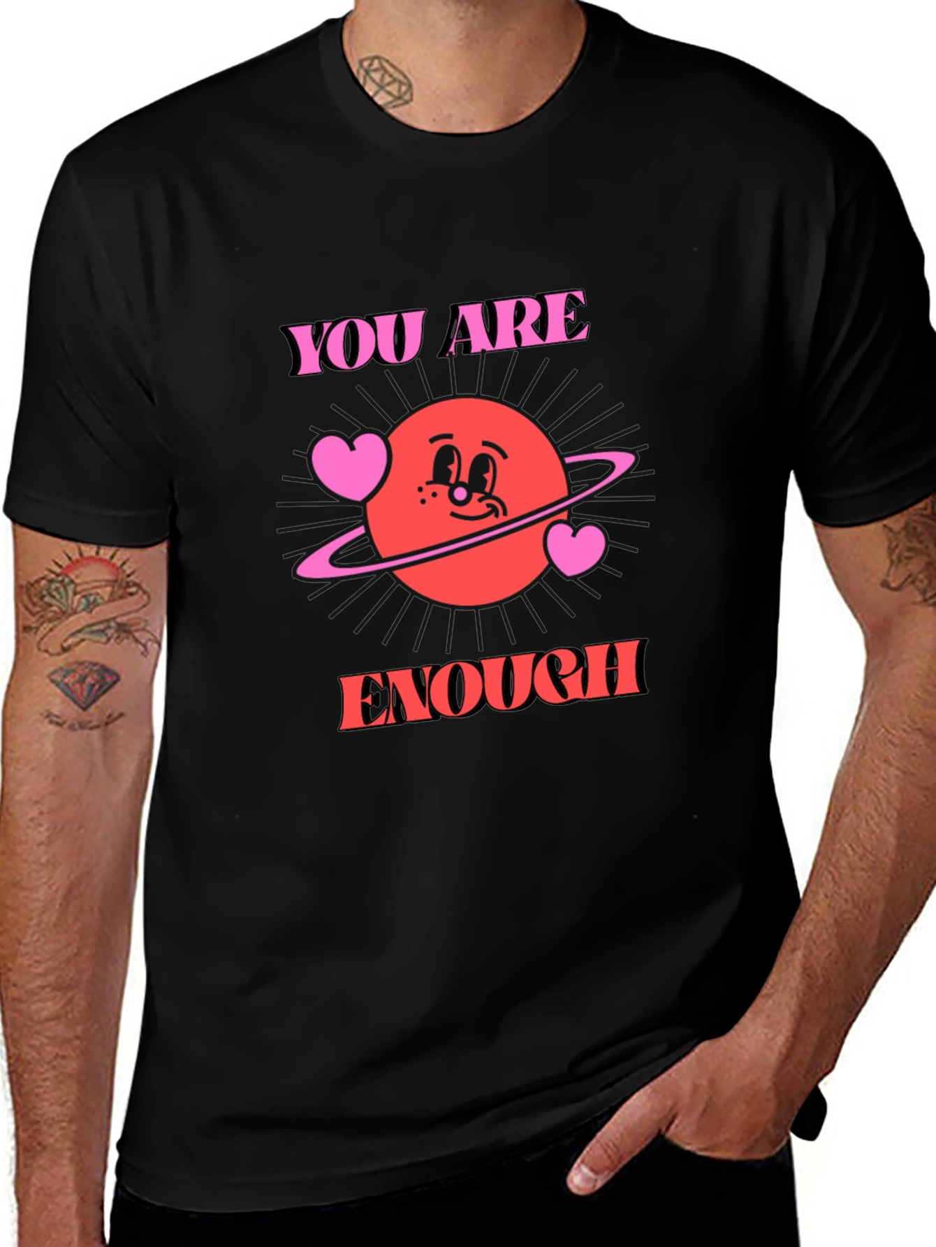 You Are Enough Graphic Tee - Trendy Comfort
