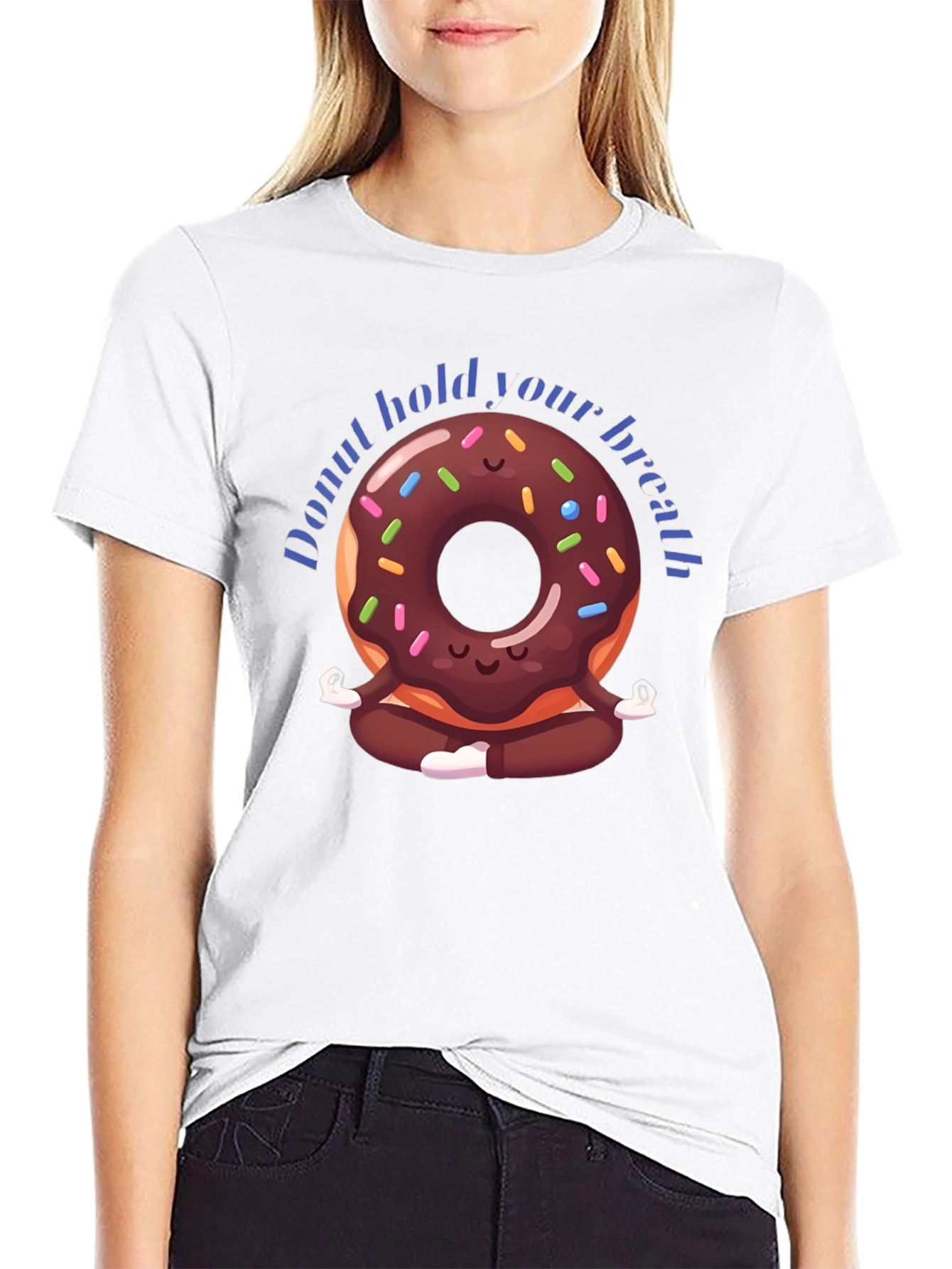 Donut Hold Your Breath Yoga T-Shirt
