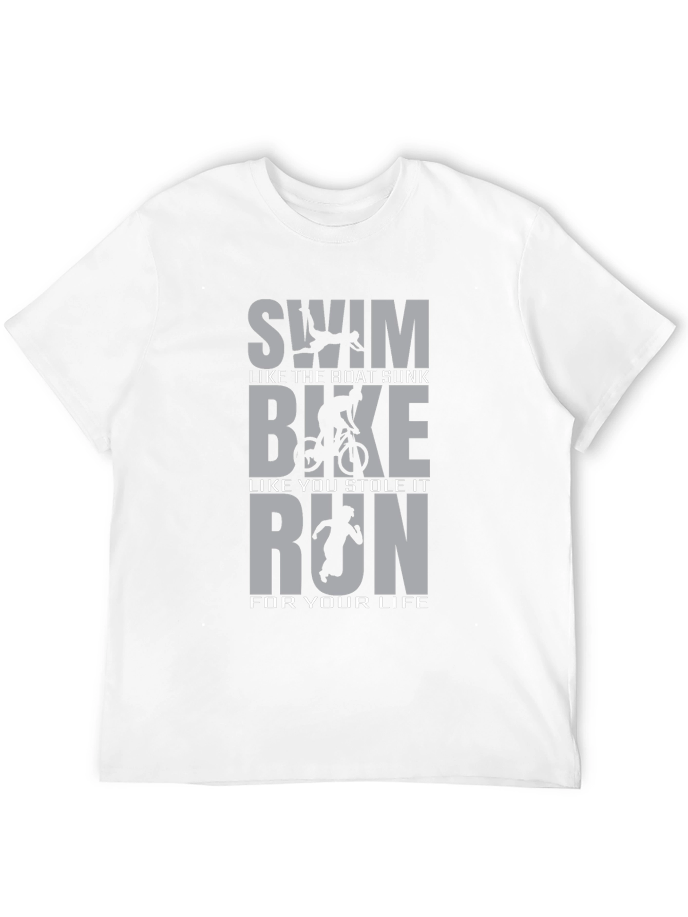 Triathlon Humor T-Shirt: Swim Bike Run Funny Tee