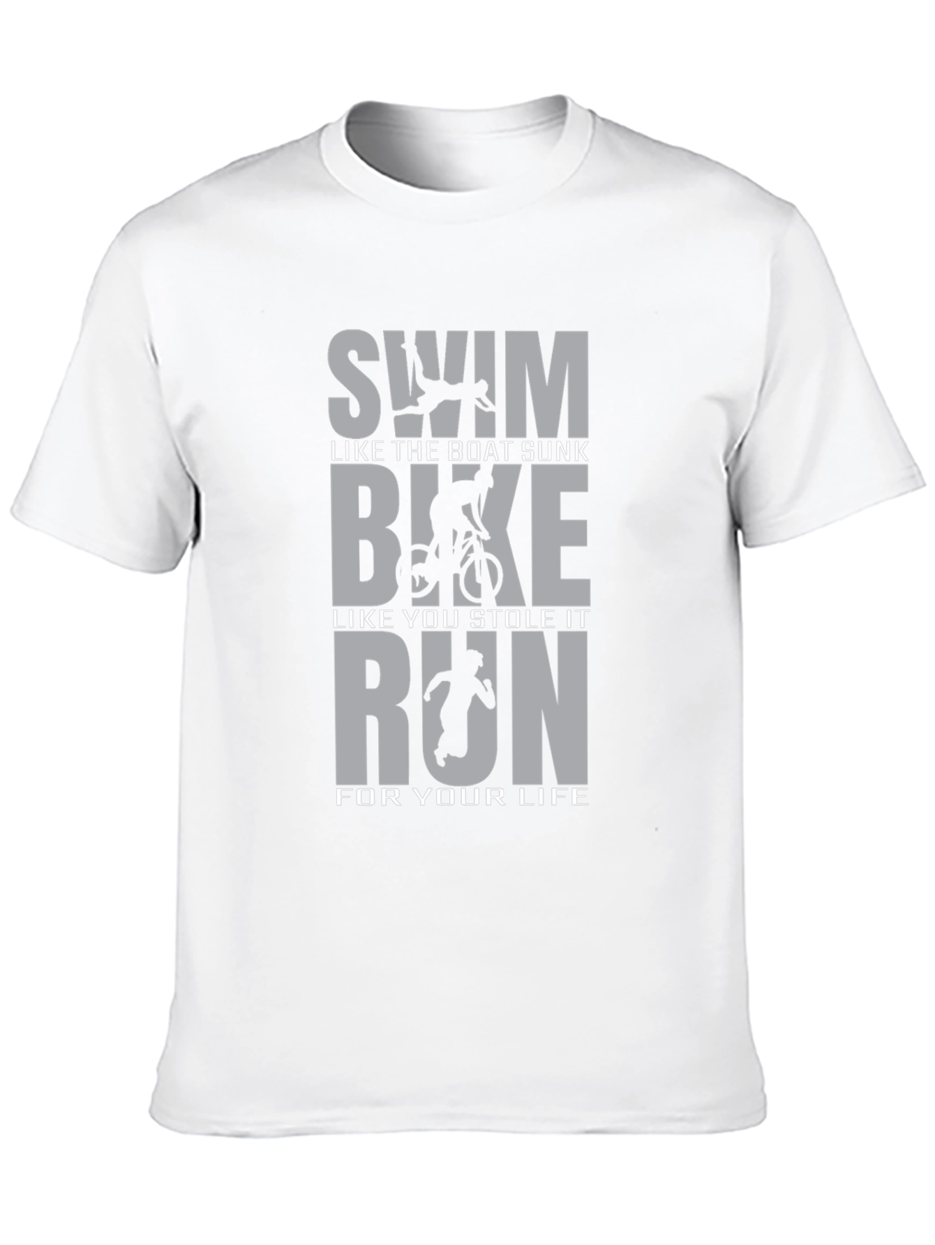 Triathlon Humor T-Shirt: Swim Bike Run Funny Tee