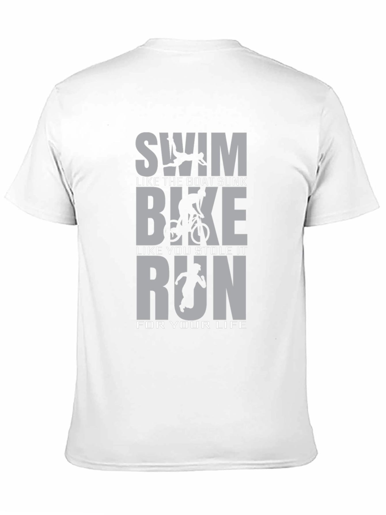 Triathlon Humor T-Shirt: Swim Bike Run Funny Tee