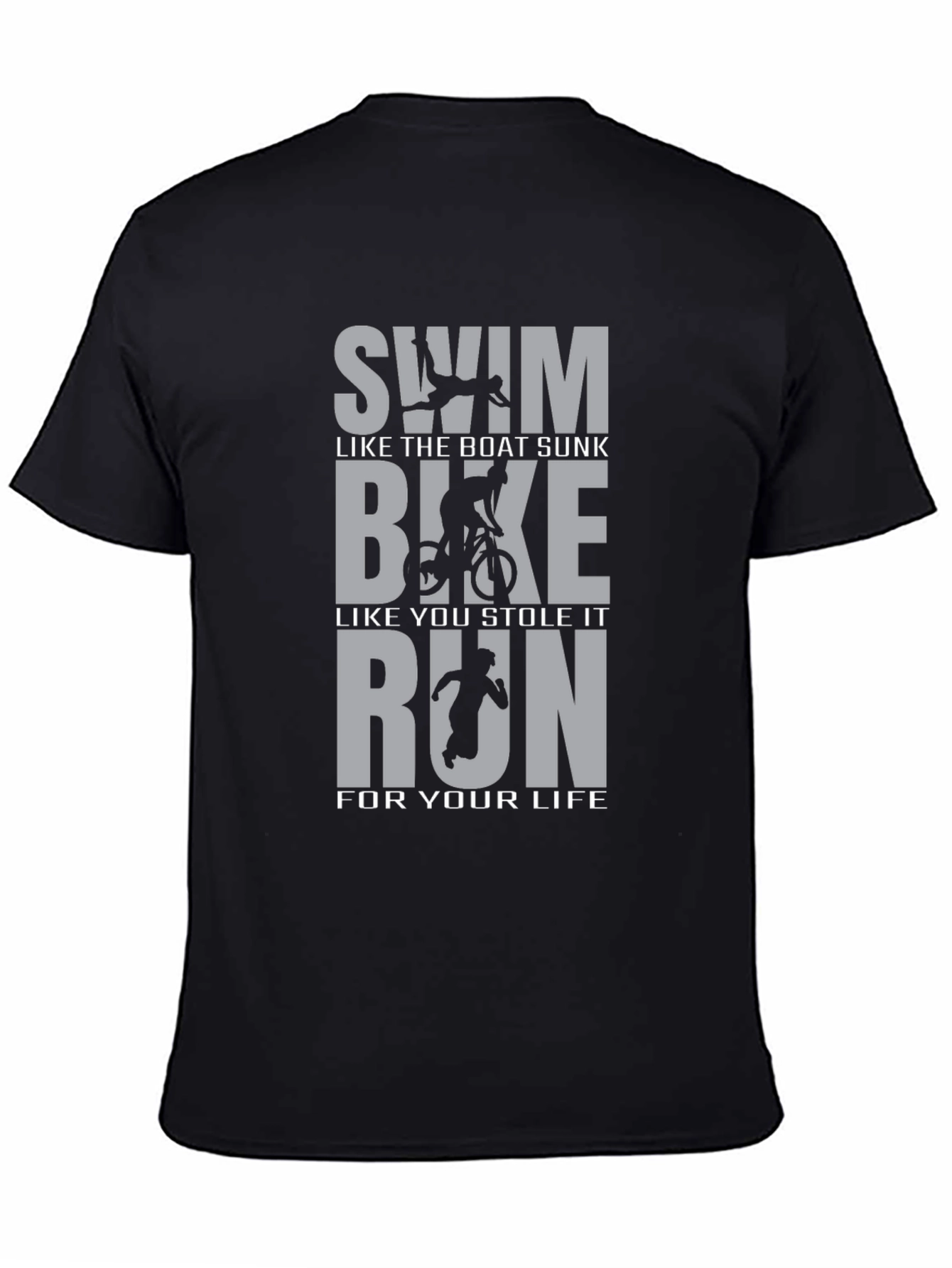 Triathlon Humor T-Shirt: Swim Bike Run Funny Tee