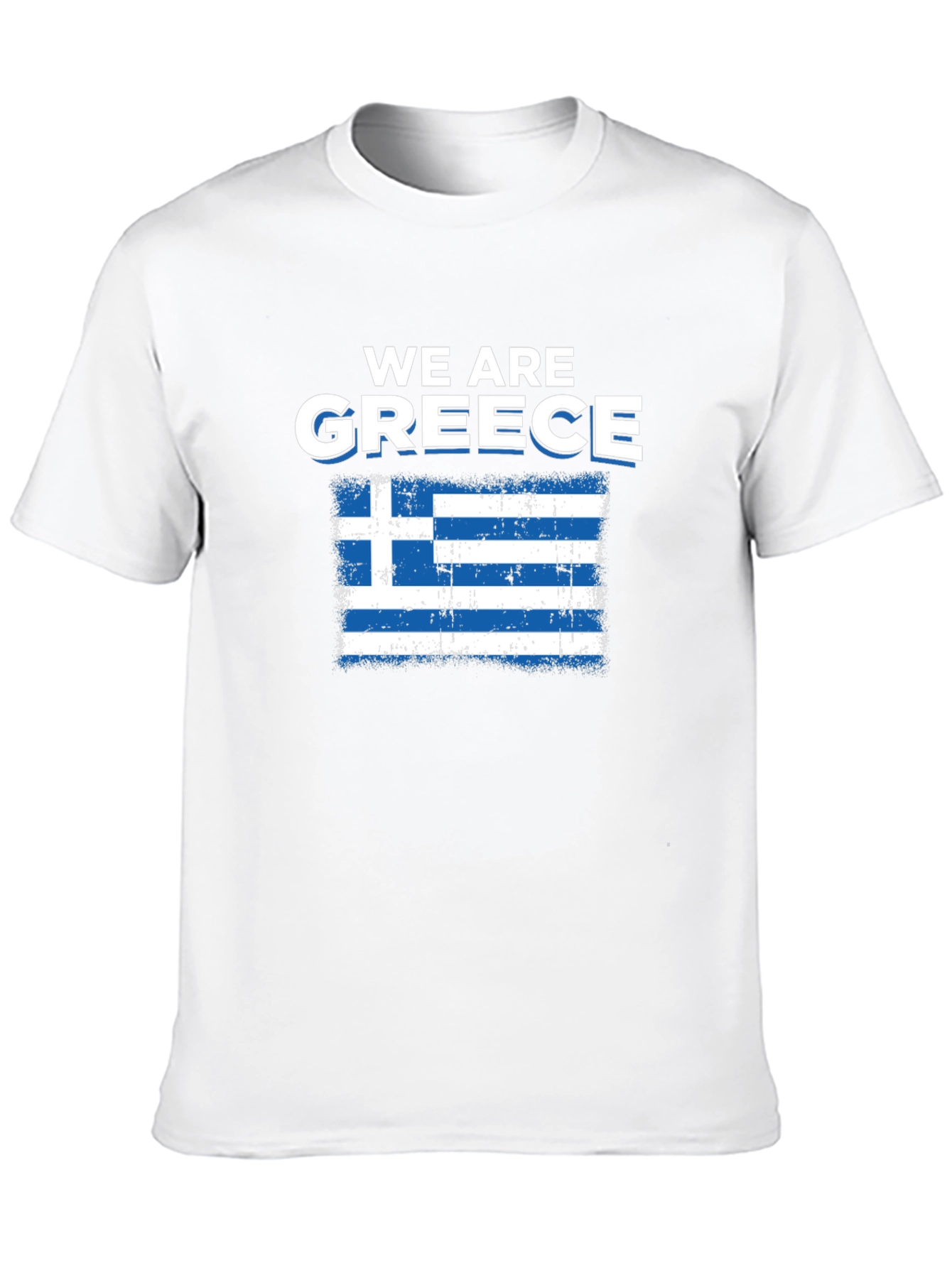 We Are Greece T-Shirt - Distressed Greek Flag