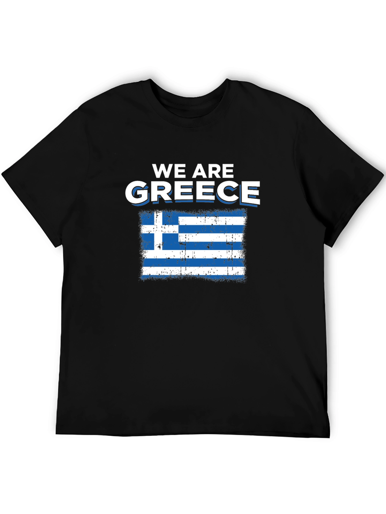 We Are Greece T-Shirt - Distressed Greek Flag
