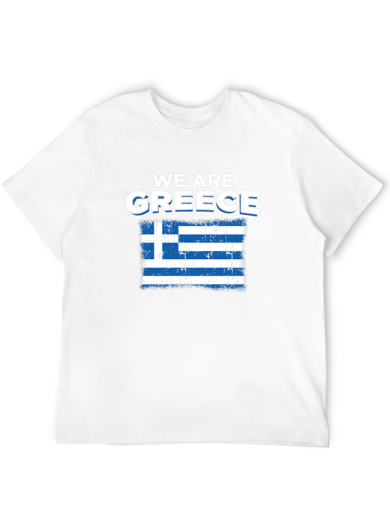 We Are Greece T-Shirt - Distressed Greek Flag