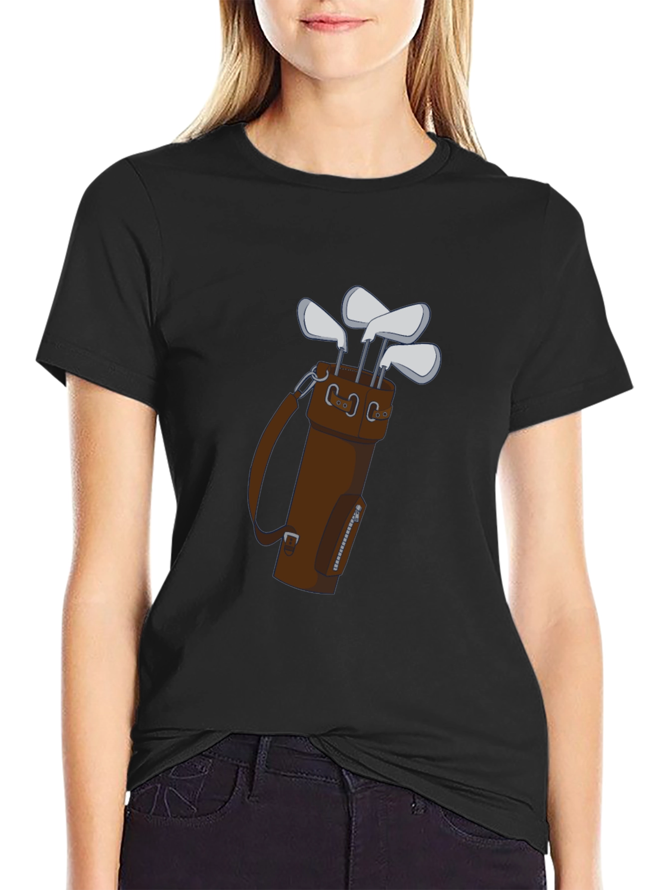 Golf Club Bag Tee: Stylish Mens Graphic Tee