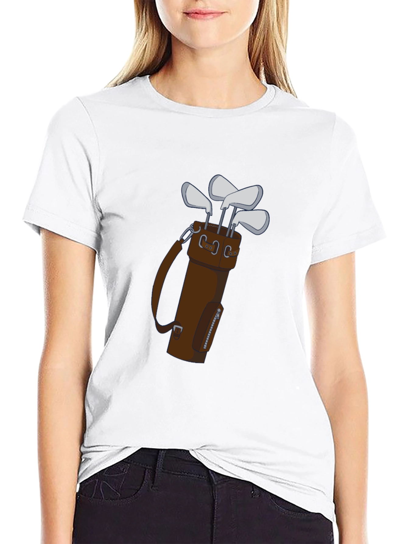 Golf Club Bag Tee: Stylish Mens Graphic Tee