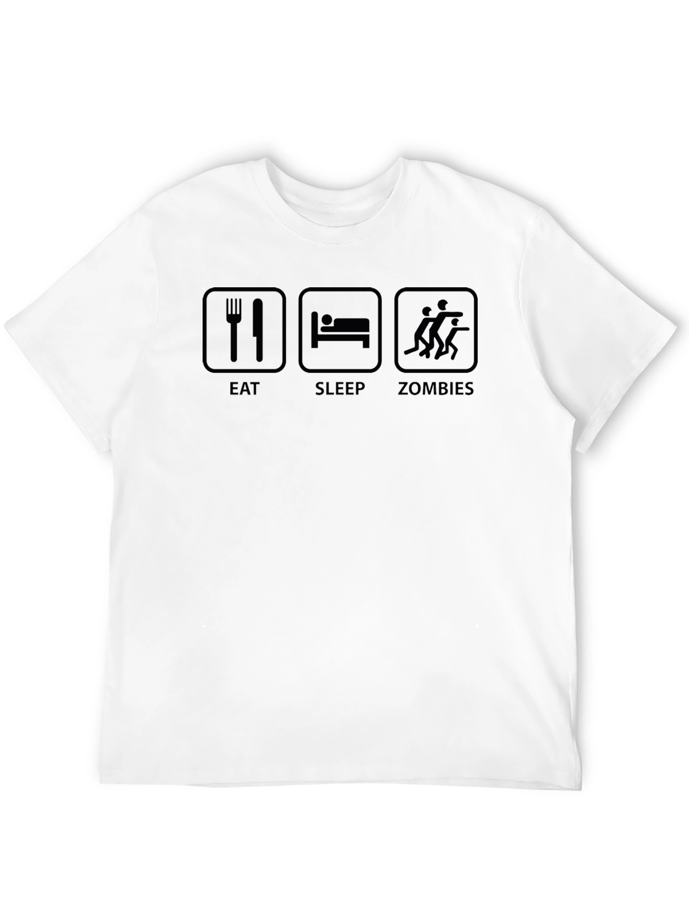 Eat Sleep Zombies T-Shirt - Black Graphic Tee