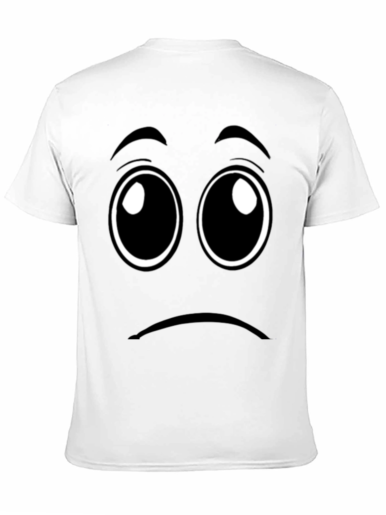 Sad Face Graphic Tee - Unisex Black T-Shirt