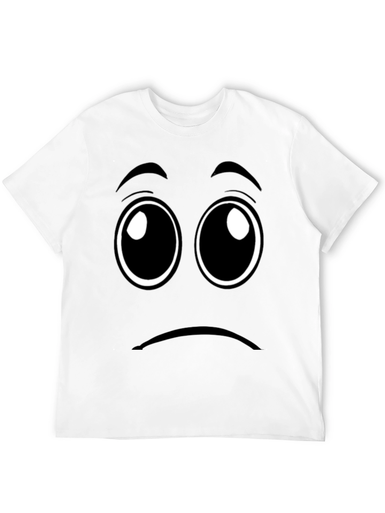 Sad Face Graphic Tee - Unisex Black T-Shirt