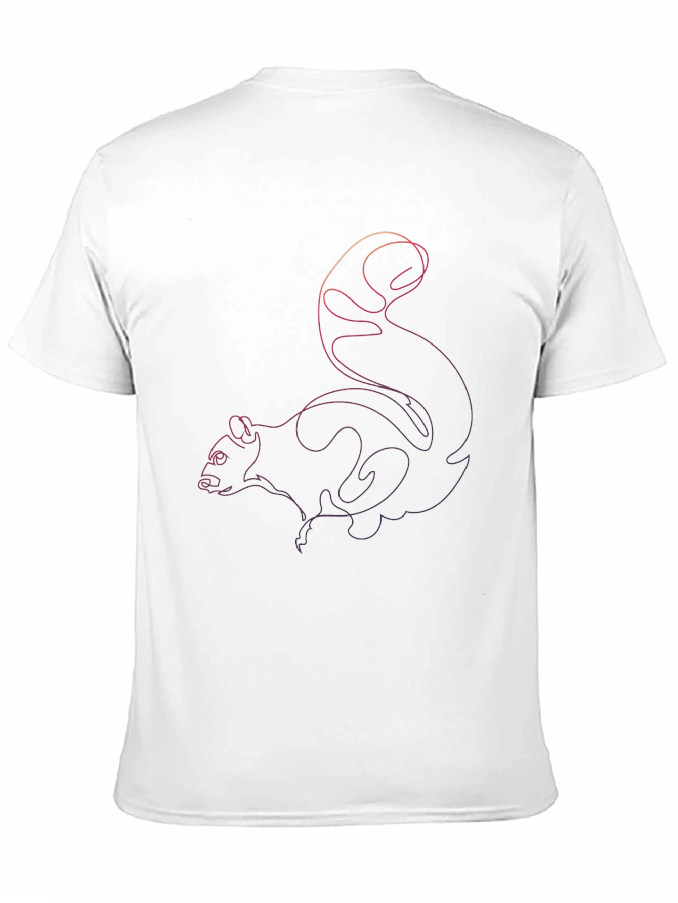 Squirrel Line Art Graphic Tee - Black Unisex T-Shirt