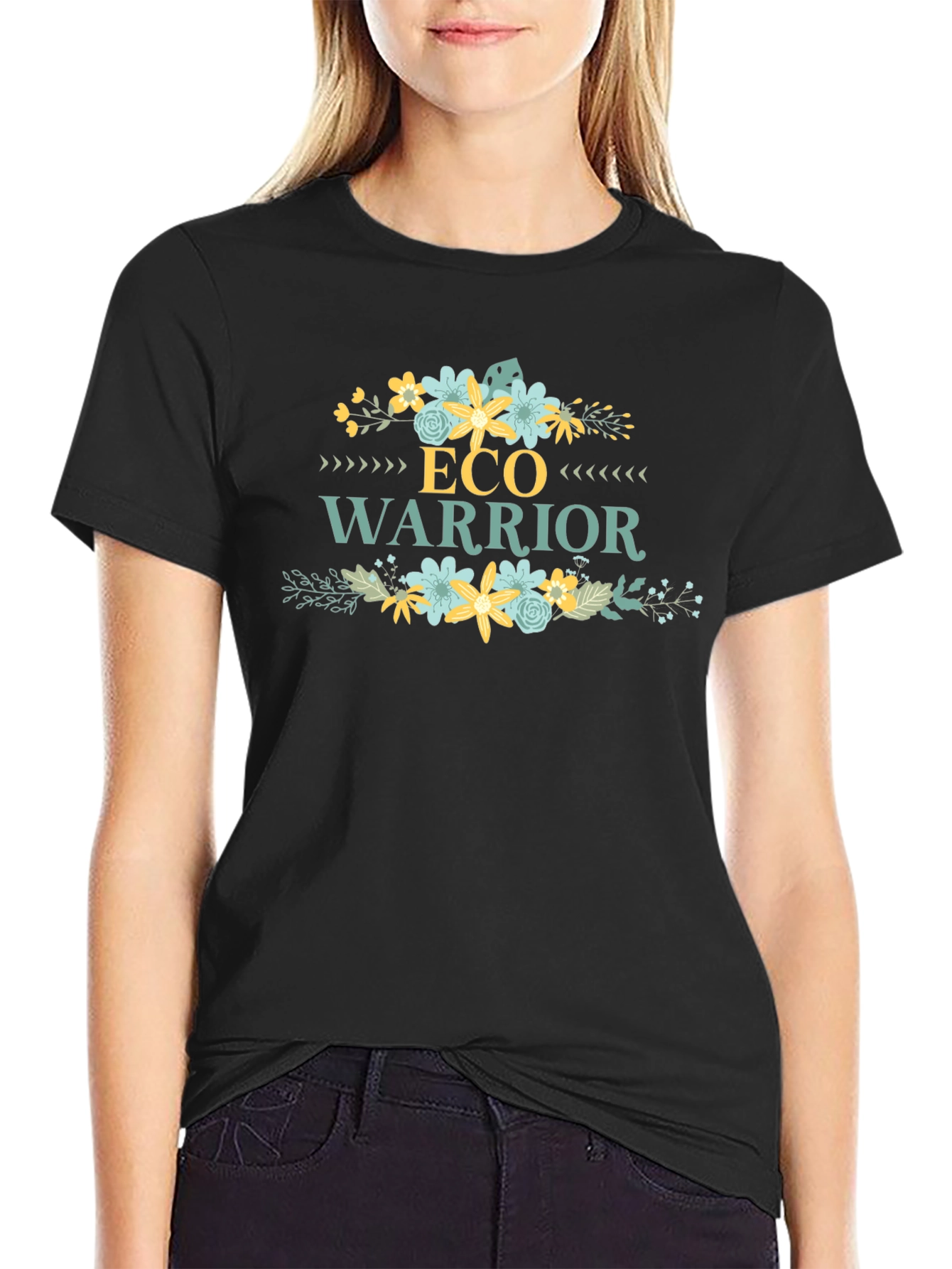 Eco Warrior Graphic Tee - Floral Design