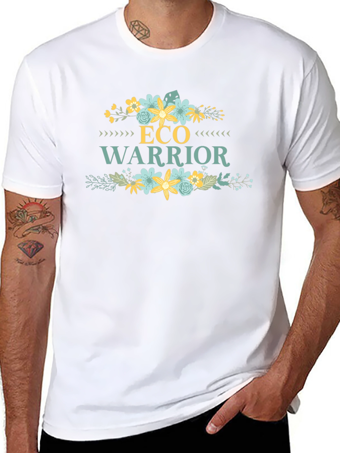 Eco Warrior Graphic Tee - Floral Design