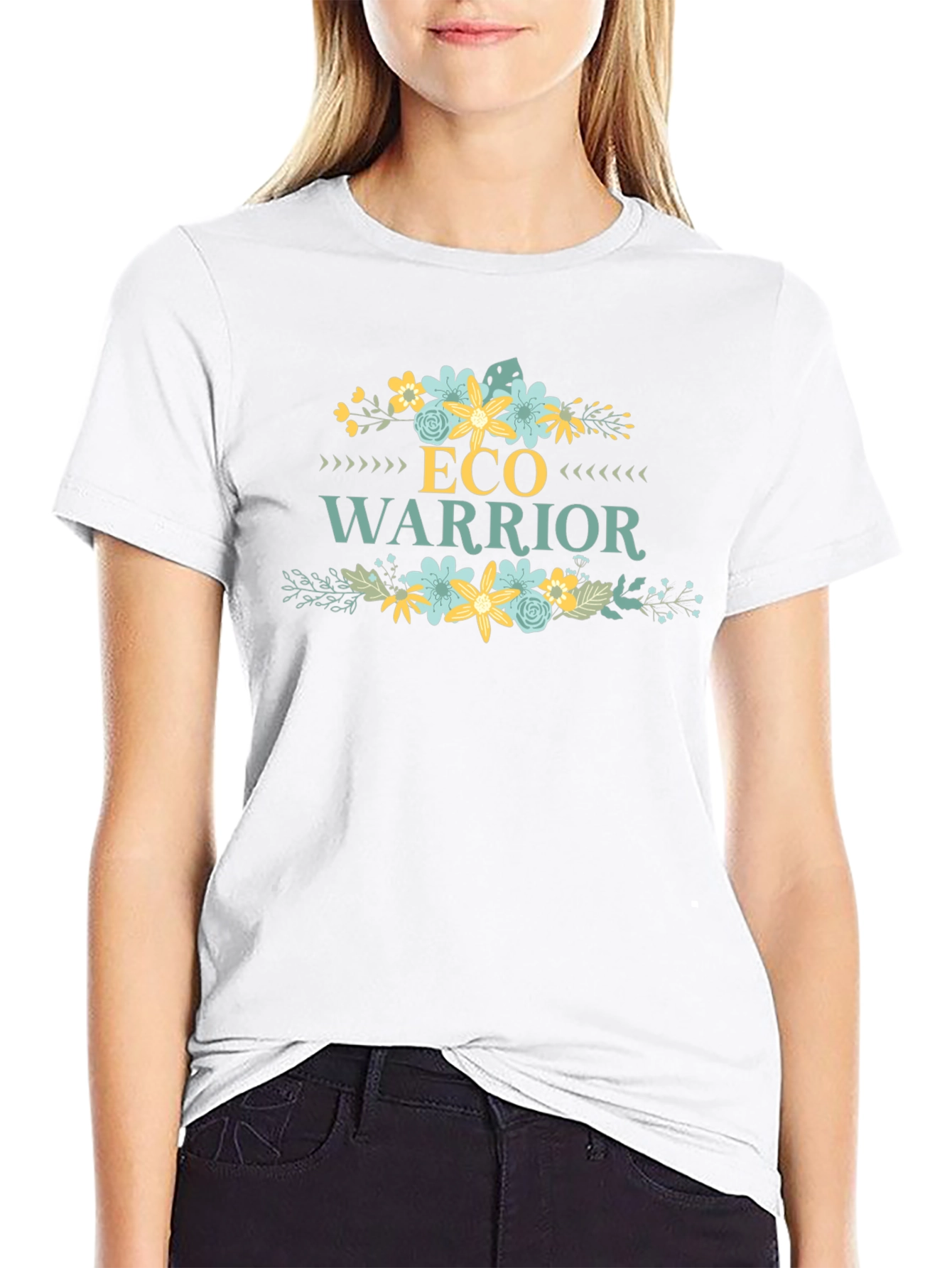 Eco Warrior Graphic Tee - Floral Design