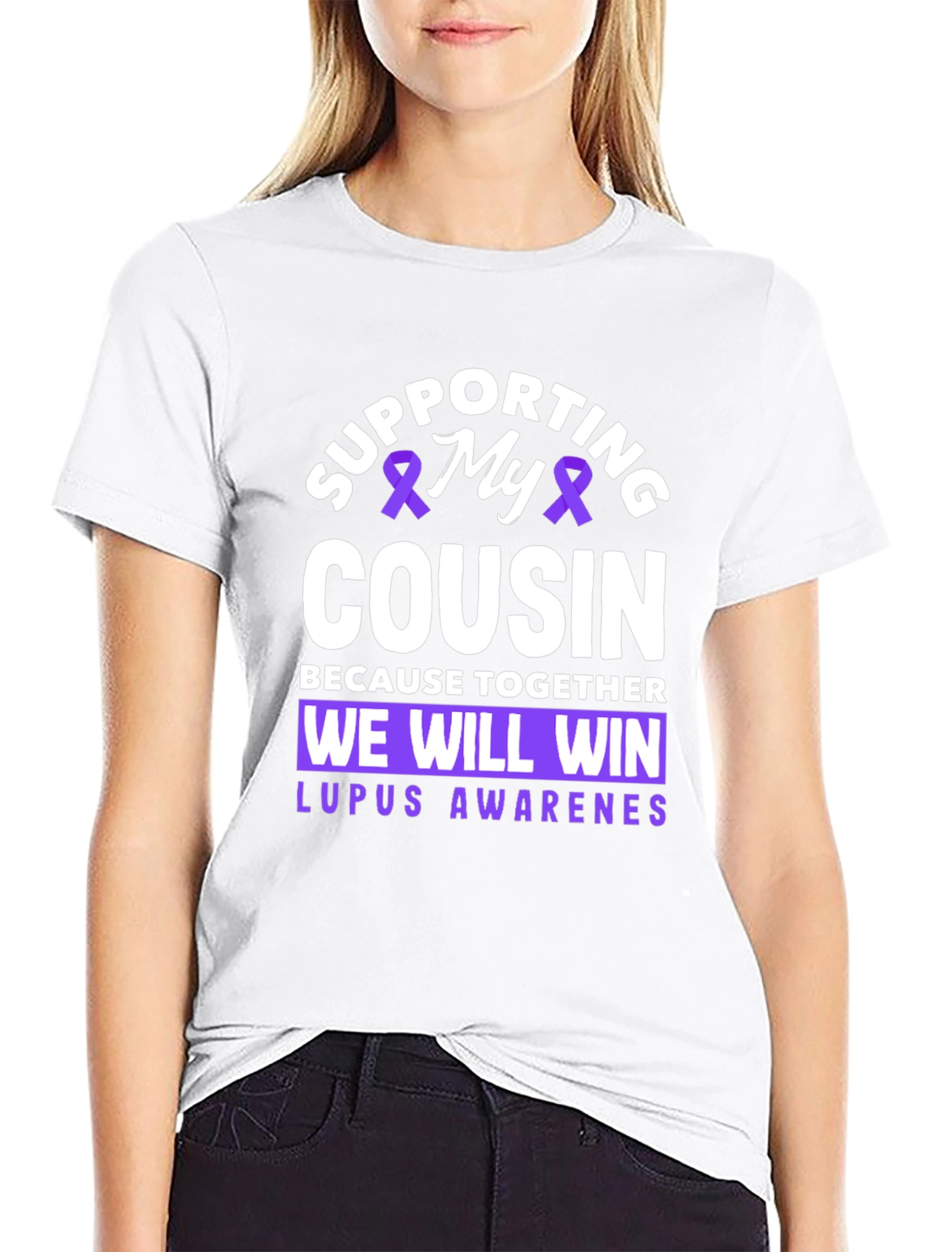 Lupus Awareness T-Shirt - Supporting My Cousin Tee