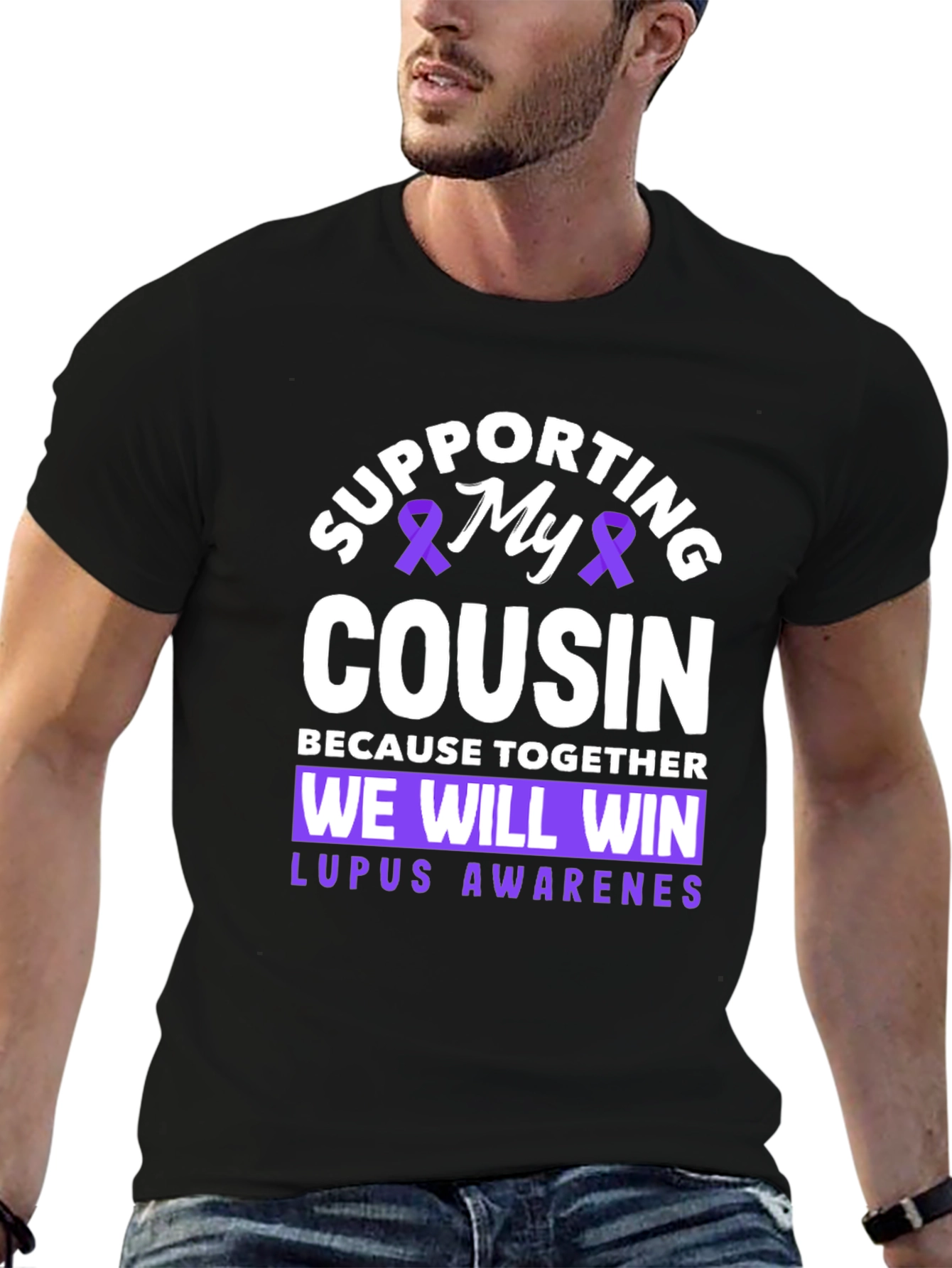 Lupus Awareness T-Shirt - Supporting My Cousin Tee