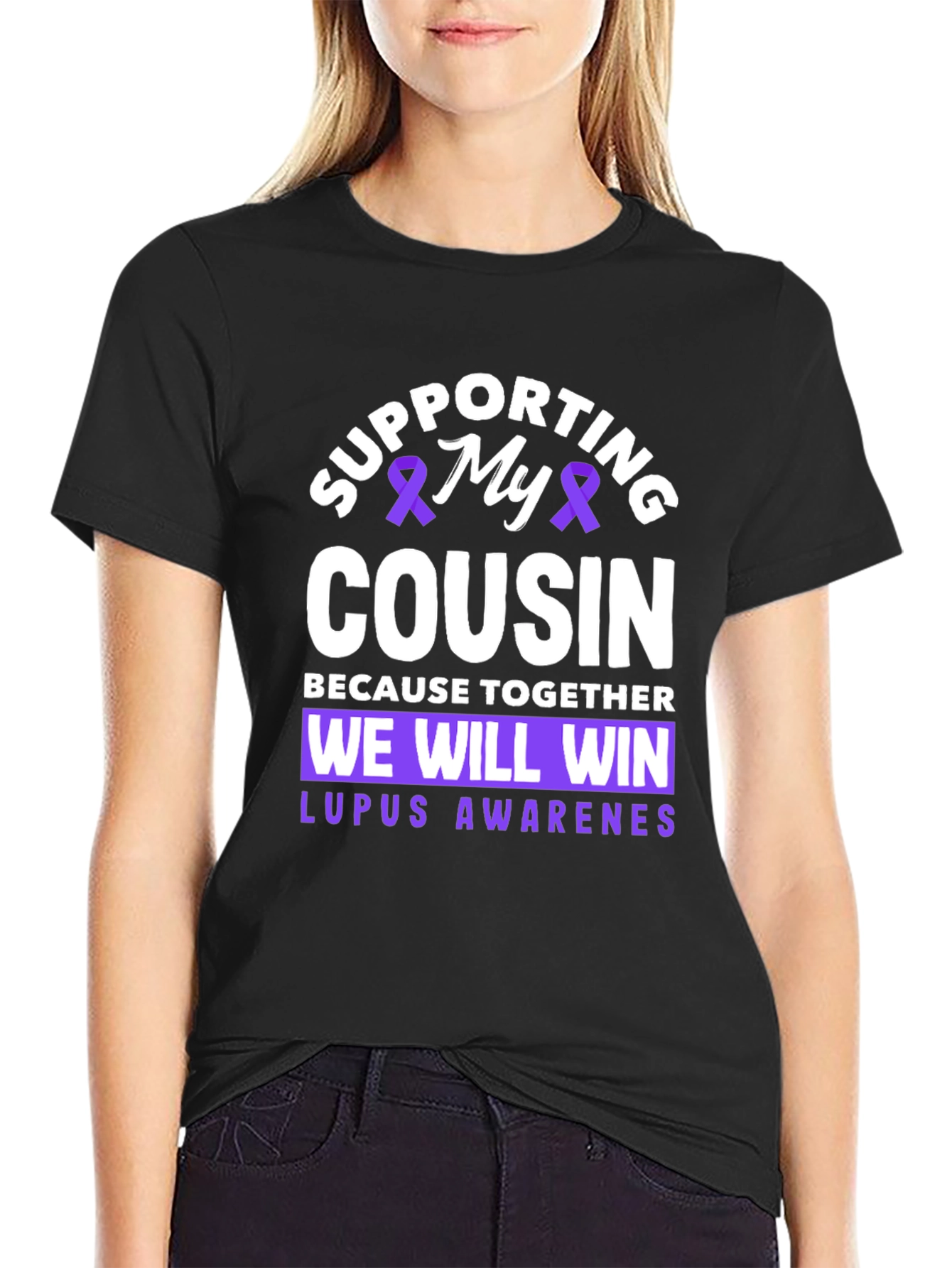 Lupus Awareness T-Shirt - Supporting My Cousin Tee