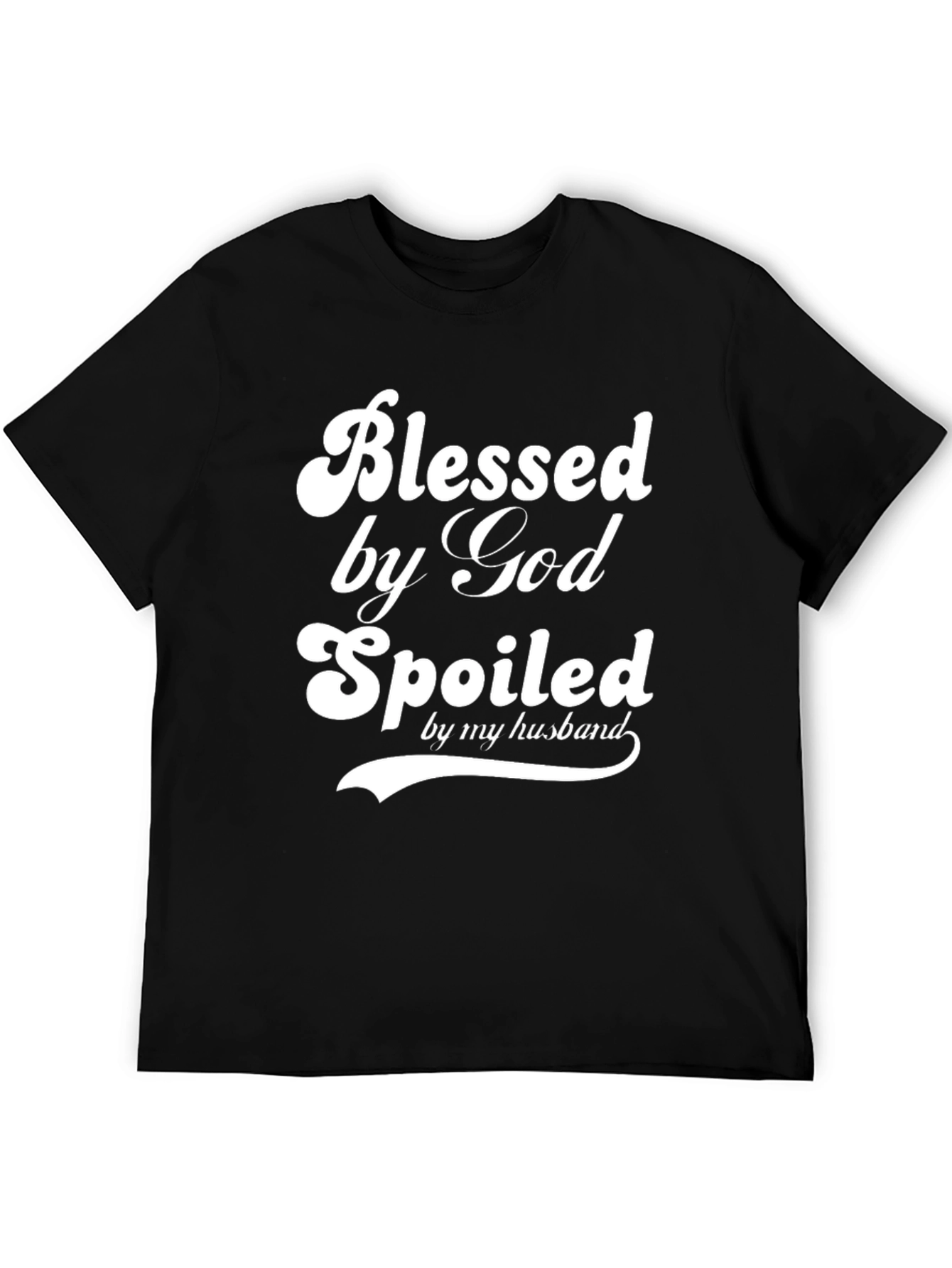 Blessed by God Spoiled by Husband Graphic Tee